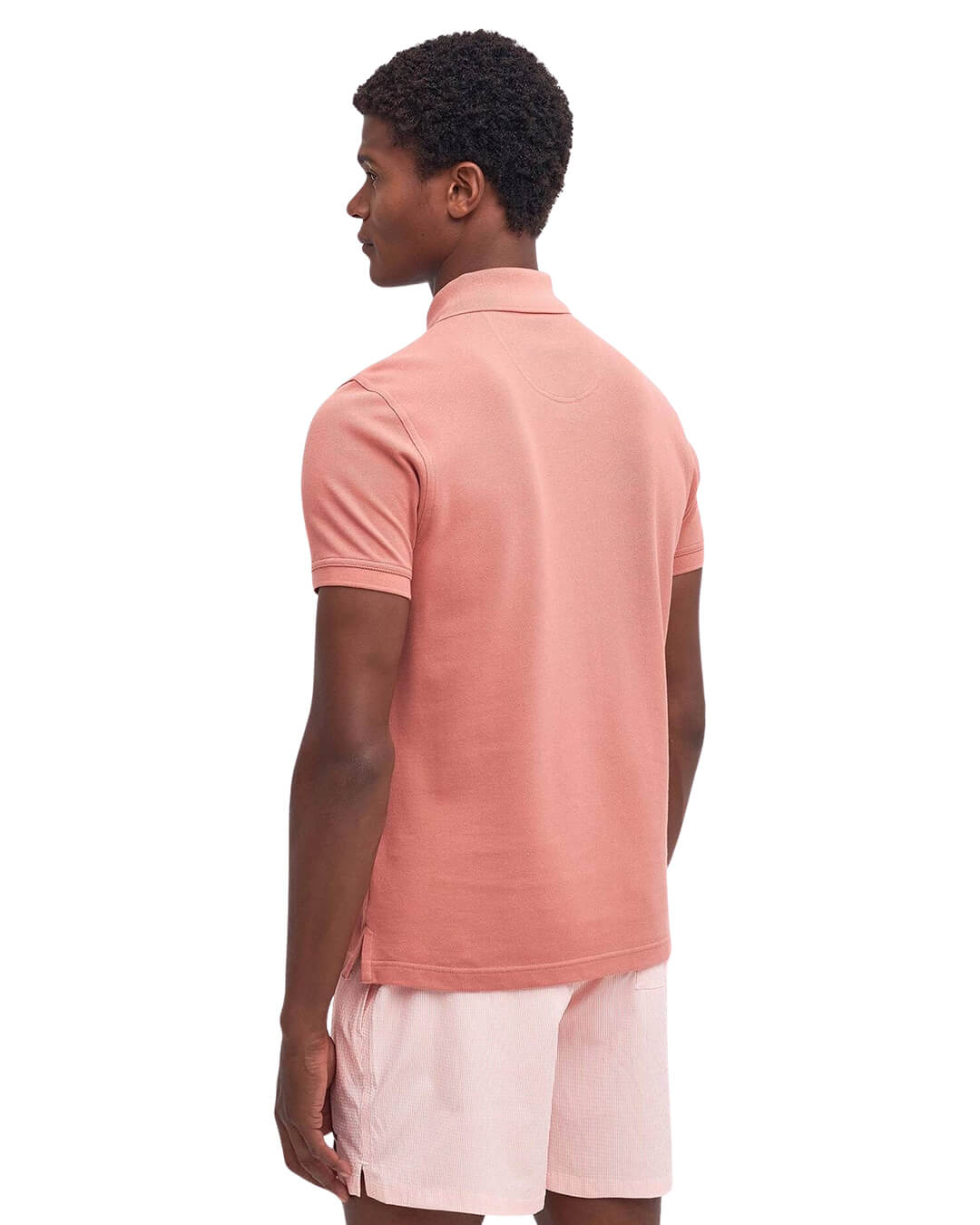 Barbour Polo Shirts Barbour Pink Tartan Pique Polo Pi55 Pink Clay