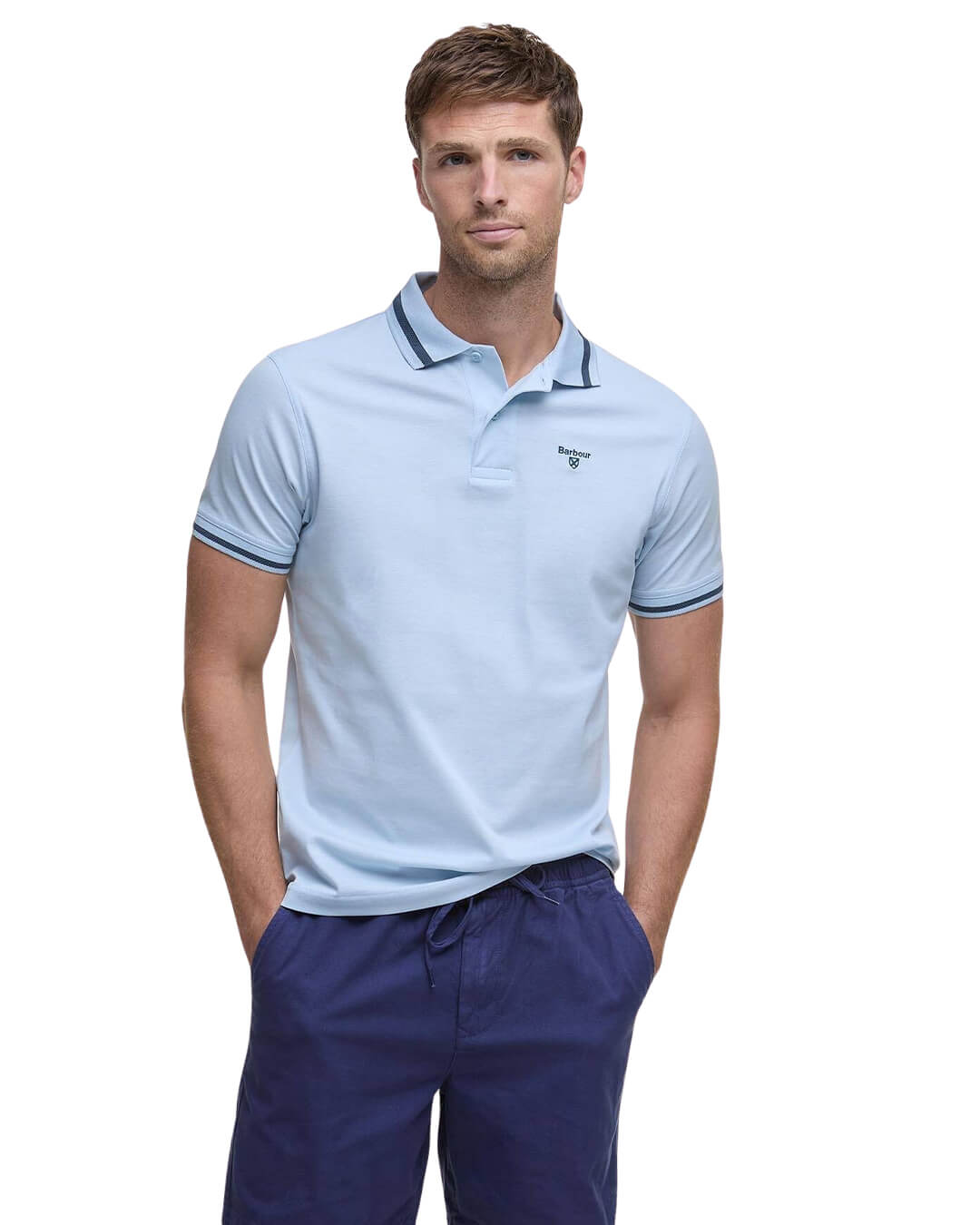 Barbour Polo Shirts Barbour Sky Ferrybridge Polo Shirt