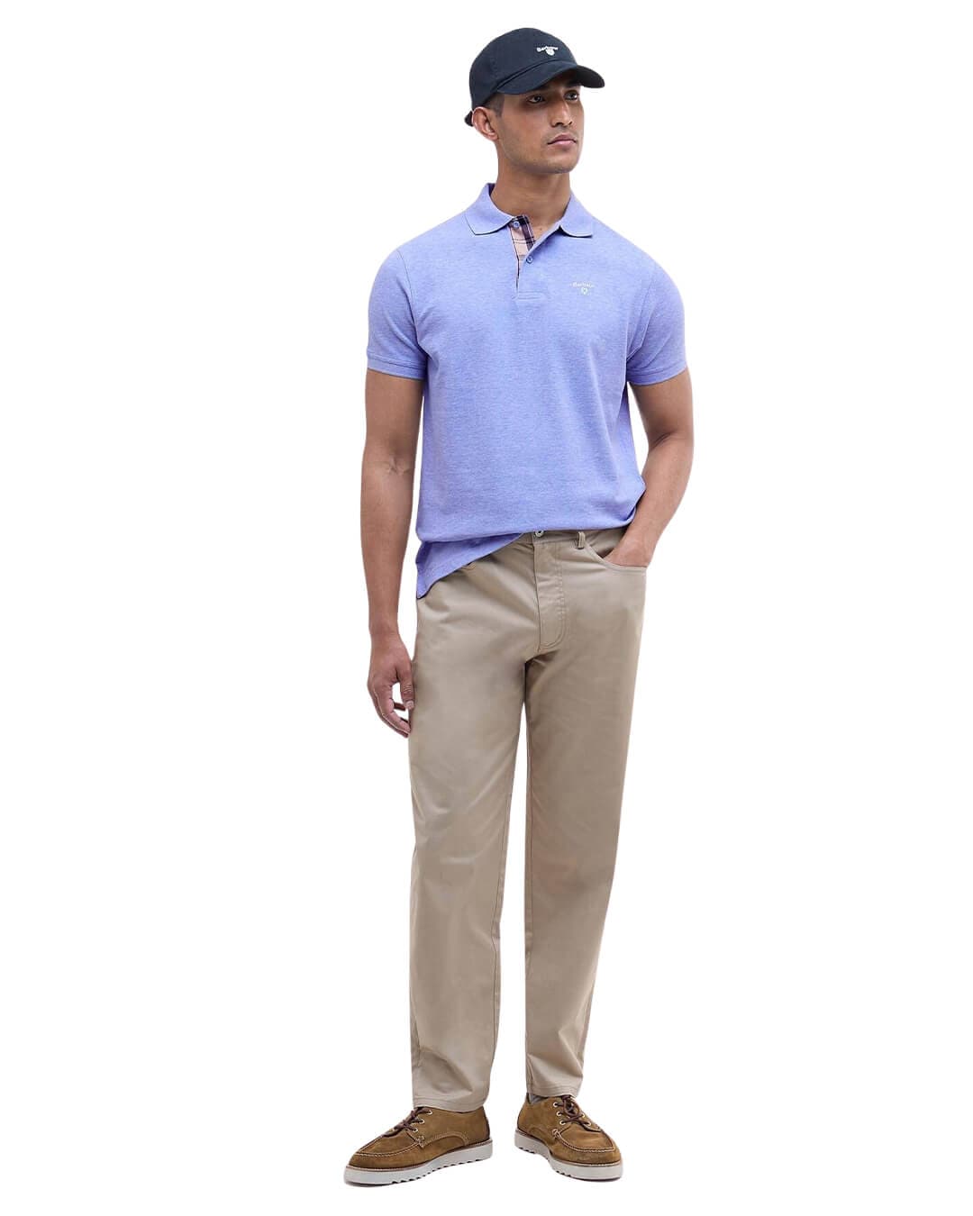Barbour Polo Shirts Barbour Sky Tartan Pique Polo