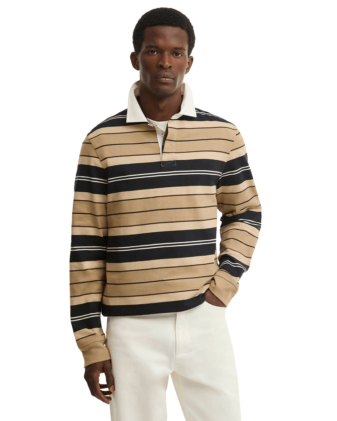 Barbour Polo Shirts Barbour Stone Frith Tartan Stripe Rugby Shirt