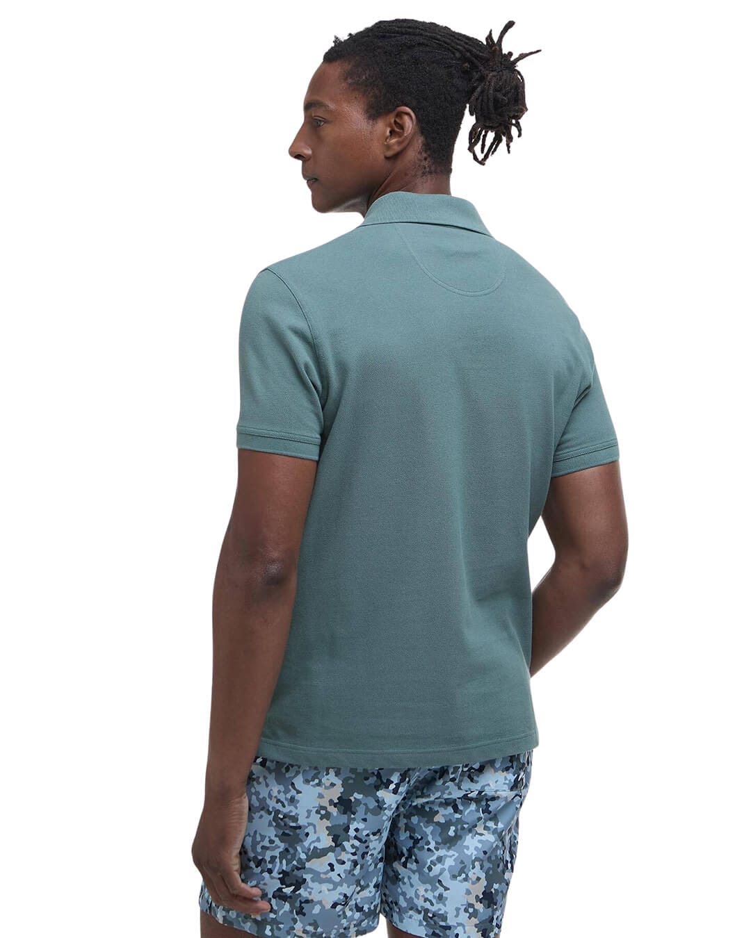 Barbour Polo Shirts Barbour Teal Tartan Pique Polo