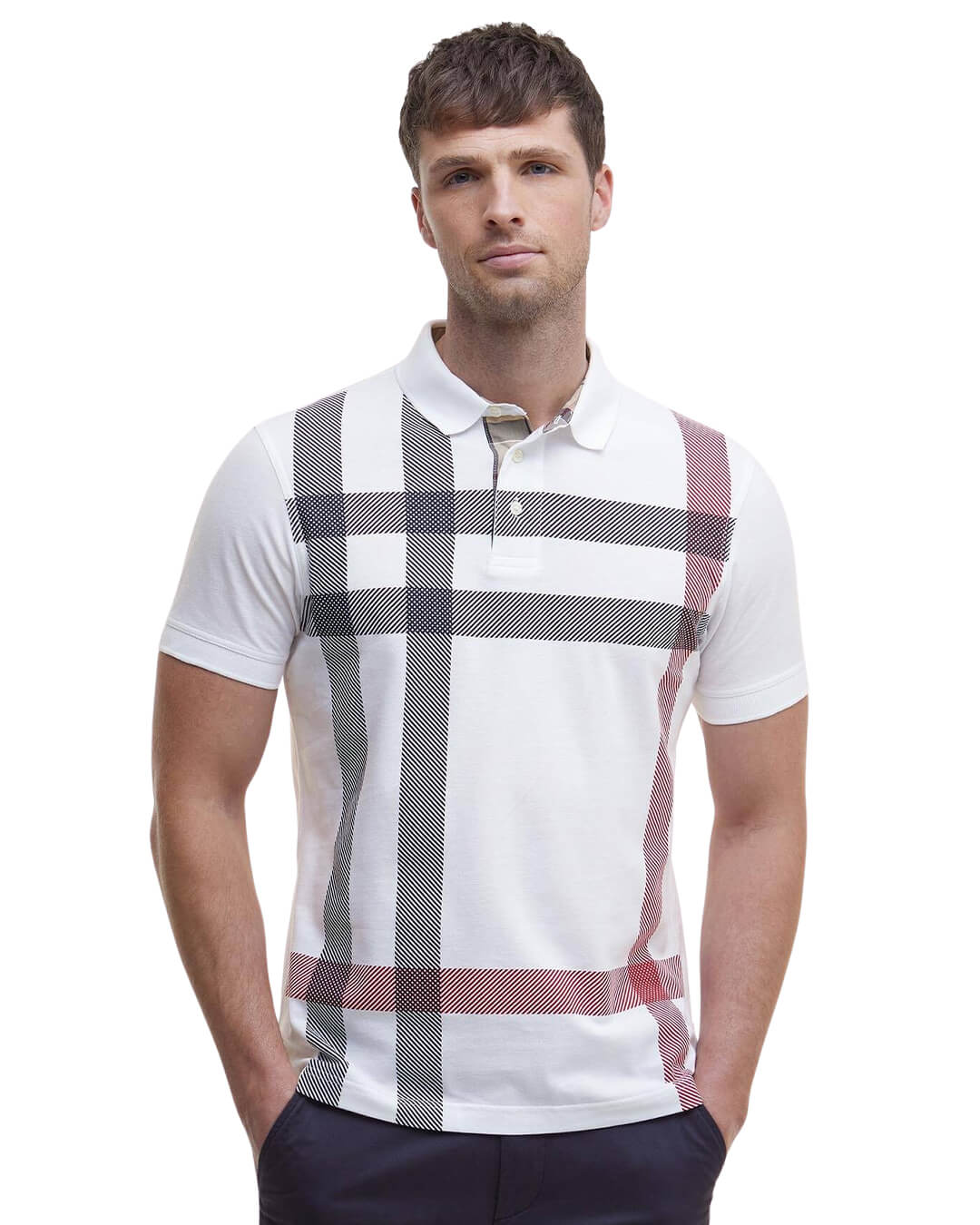 Barbour Polo Shirts Barbour White Blaine Polo