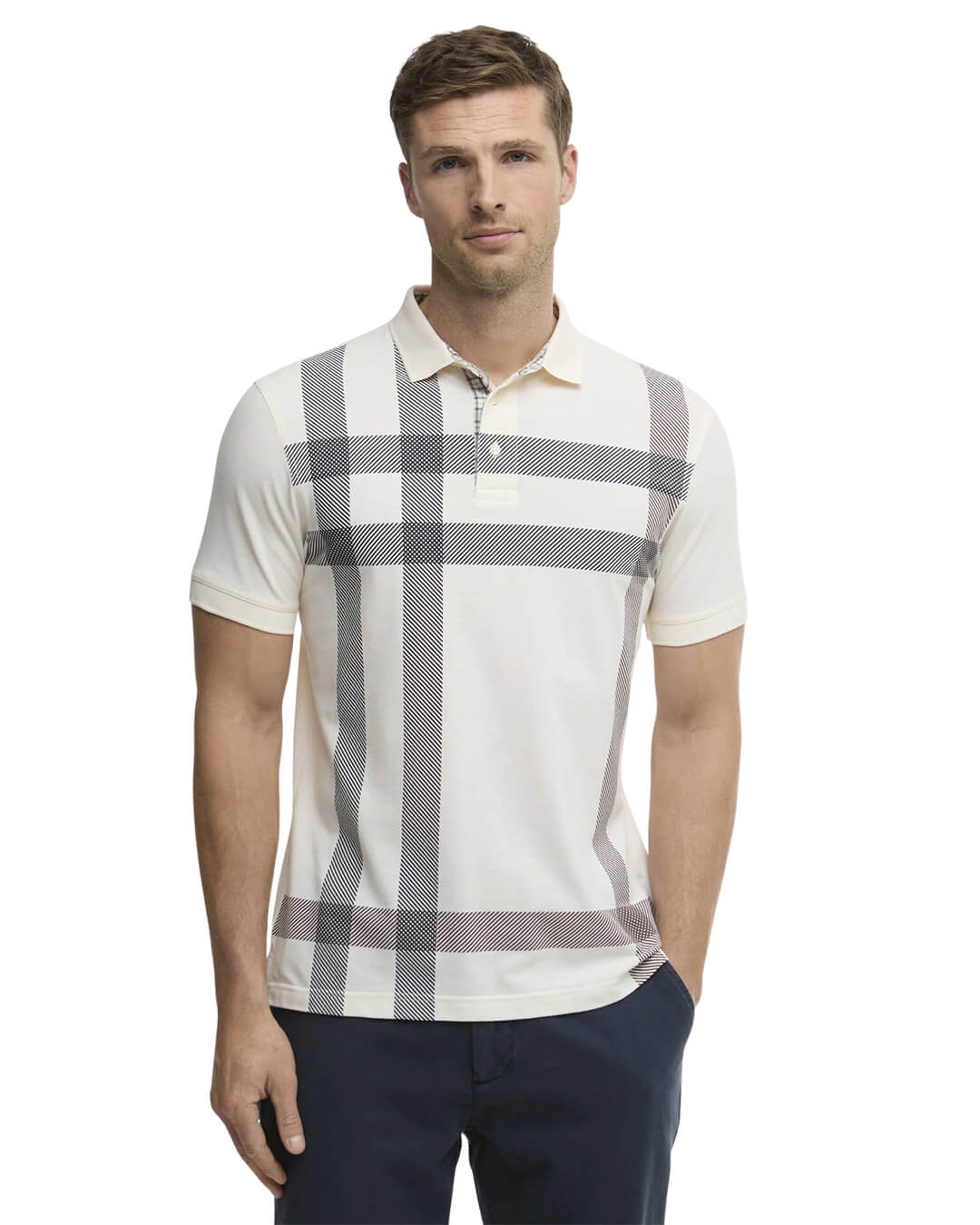 Barbour Polo Shirts Barbour White Blaine Polo Wh32 Whisper White