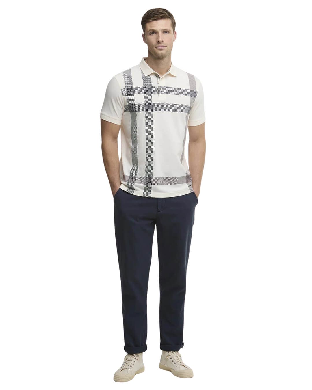 Barbour Polo Shirts Barbour White Blaine Polo Wh32 Whisper White