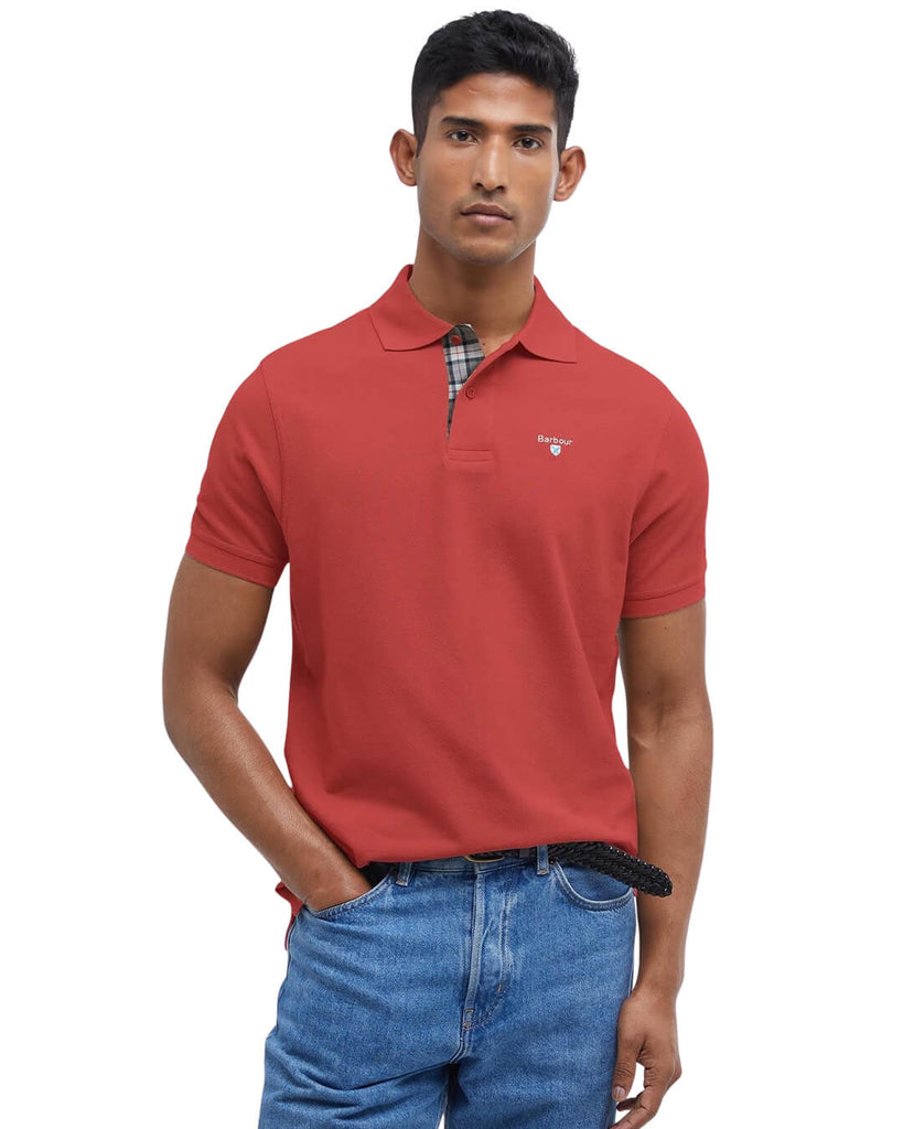Tシャツ・カットソー Barbour SS25 Tartan pique polo shirt (MML0012 WH11) Barbour | Tartan Pique Polo Shirt | Livingston