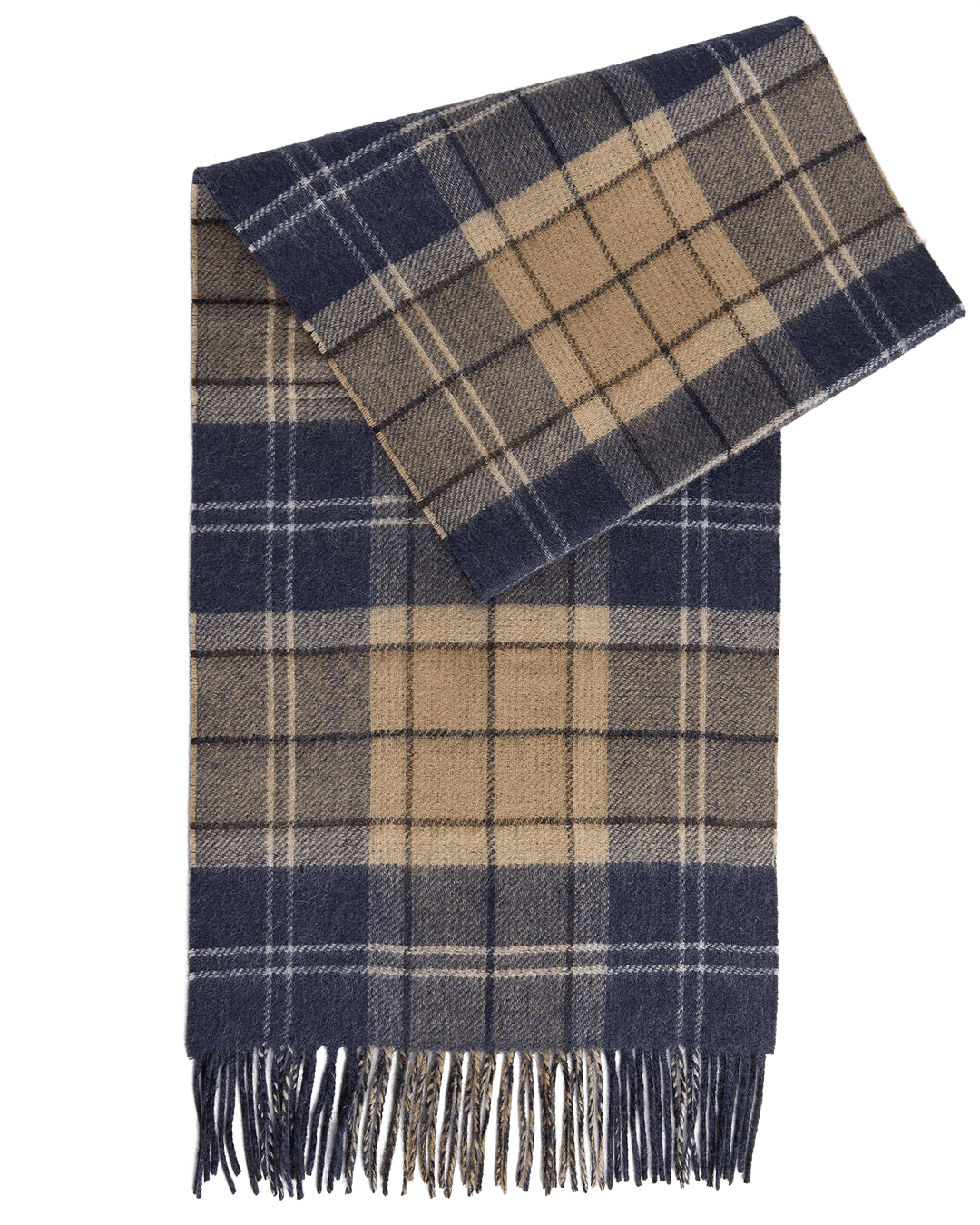 Barbour Scarves ONE Barbour Brown Dramside Reversible Tartan Scarf