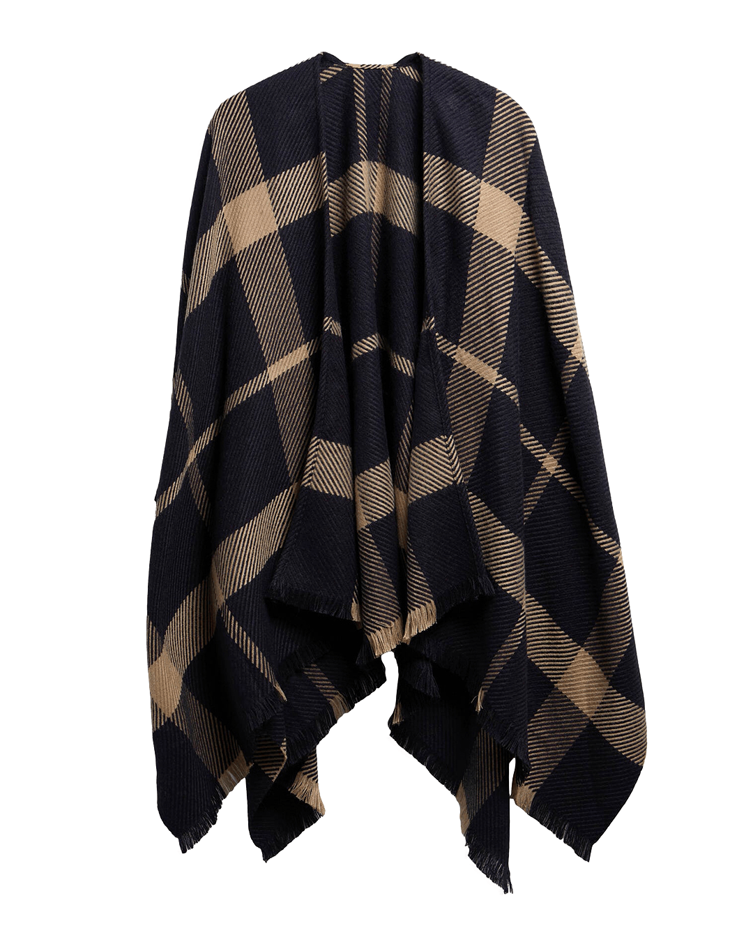 Barbour Scarves ONE Barbour Brown Isabelle Tartan Serape Scarf