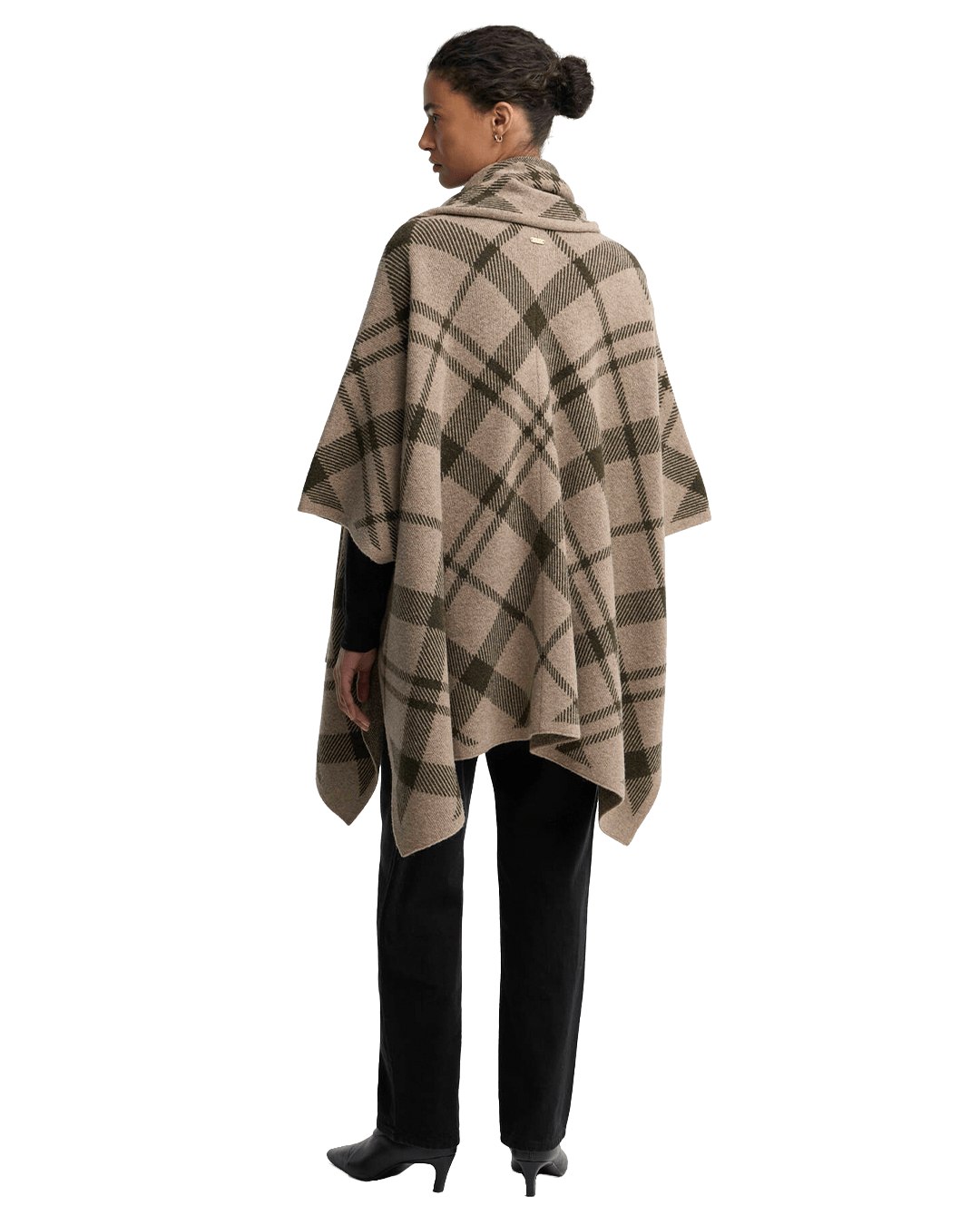 Barbour Scarves ONE Barbour Brown Vienna Knitted Cape