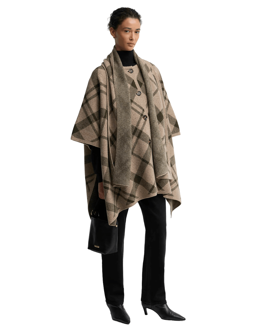 Barbour Scarves ONE Barbour Brown Vienna Knitted Cape