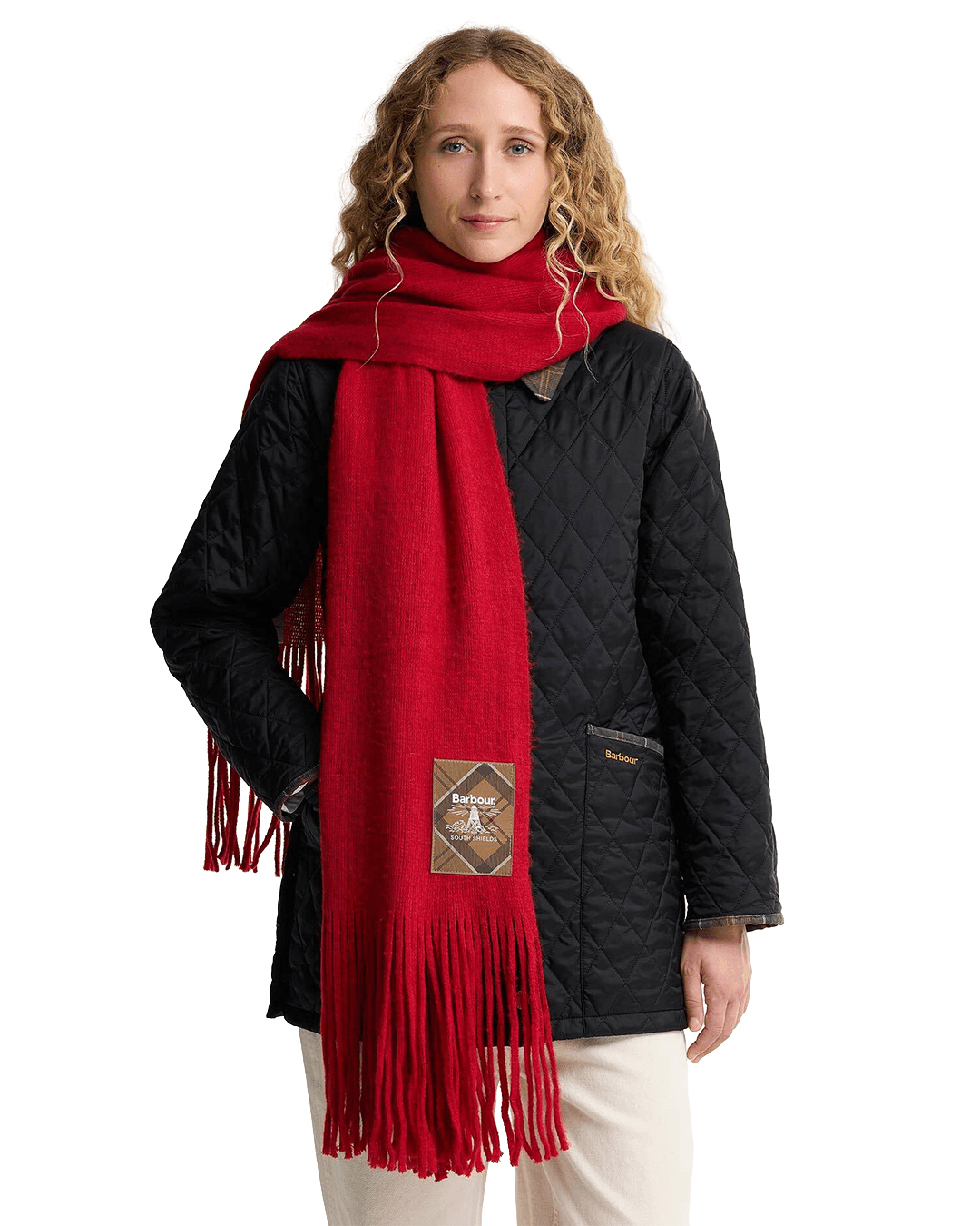 Barbour Scarves ONE Barbour Crimson Connie Scarf