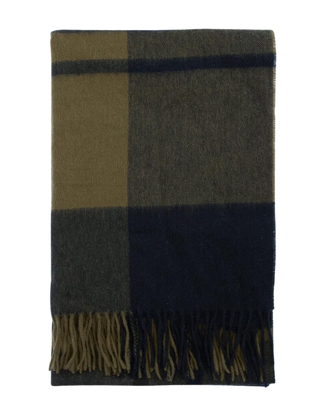 Barbour Scarves ONE Barbour MAXINE TARTAN SCARF BK11 BLACK OLIVE