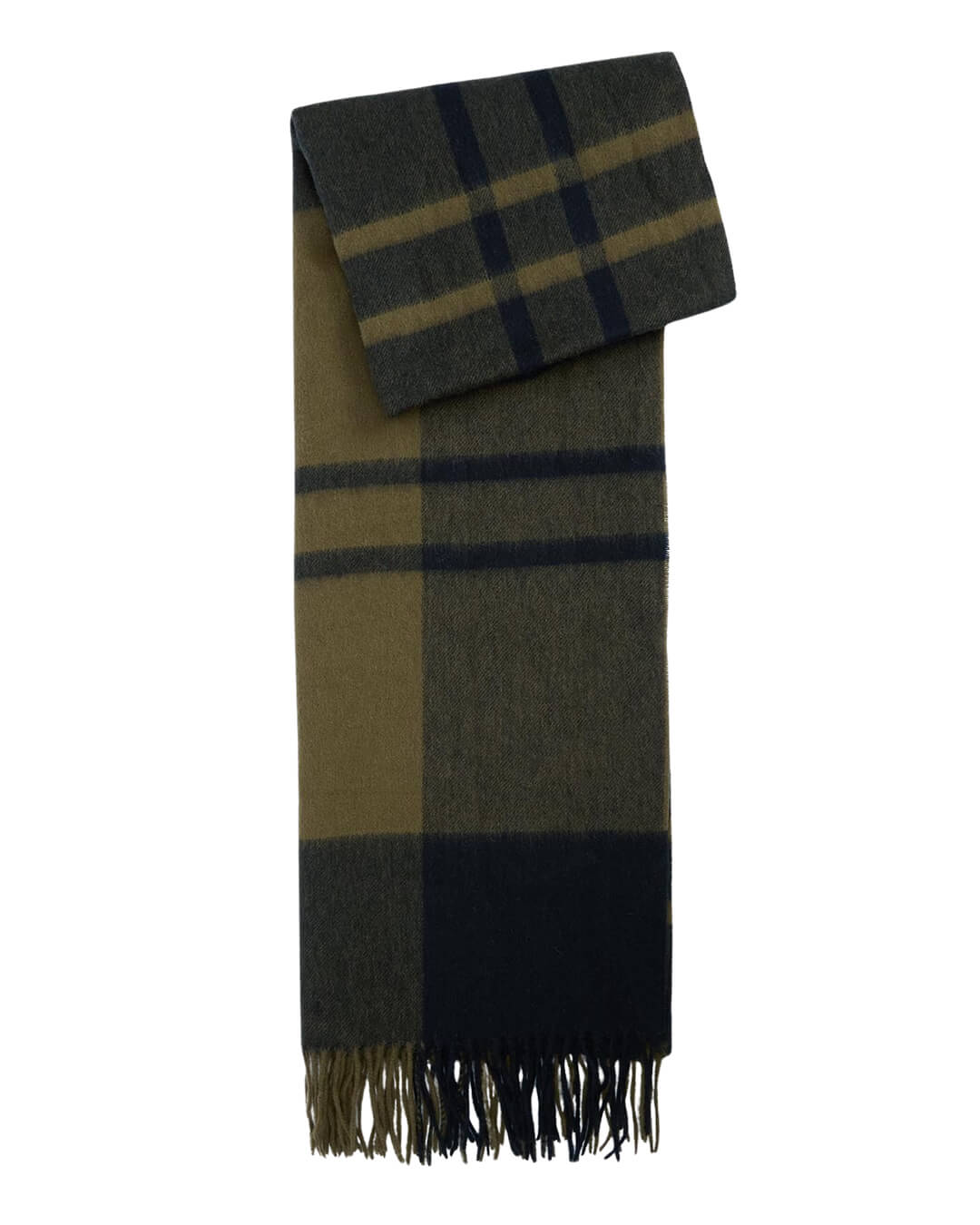 Barbour Scarves ONE Barbour MAXINE TARTAN SCARF BK11 BLACK OLIVE