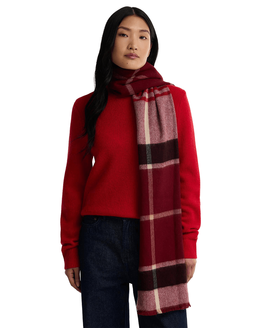 Barbour Scarves ONE Barbour Red Rosefield Tartan Scarf