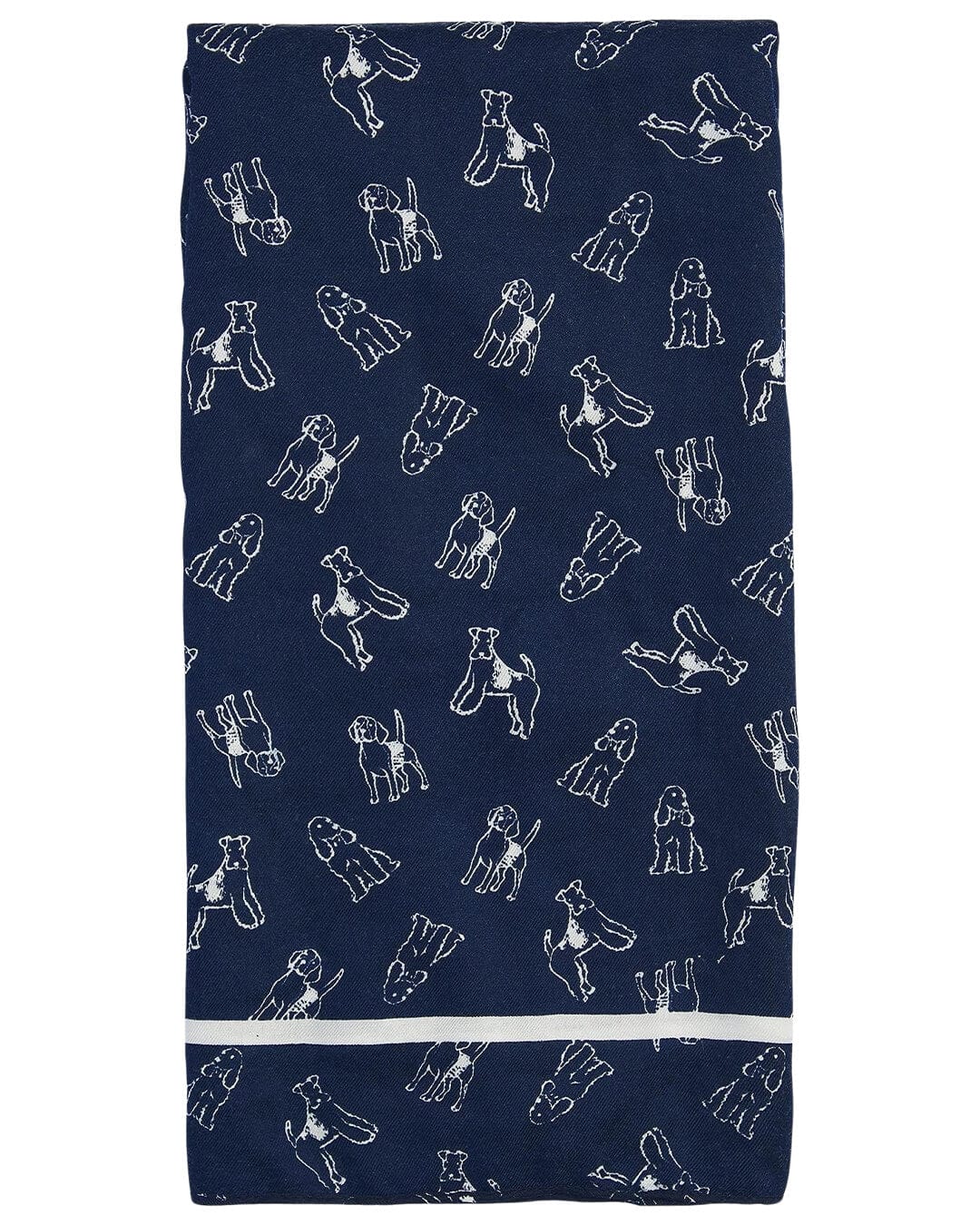 Barbour Scarves ONE SKETCH DOG PRINT SCARF NY91 NAVY CLOUD SS24