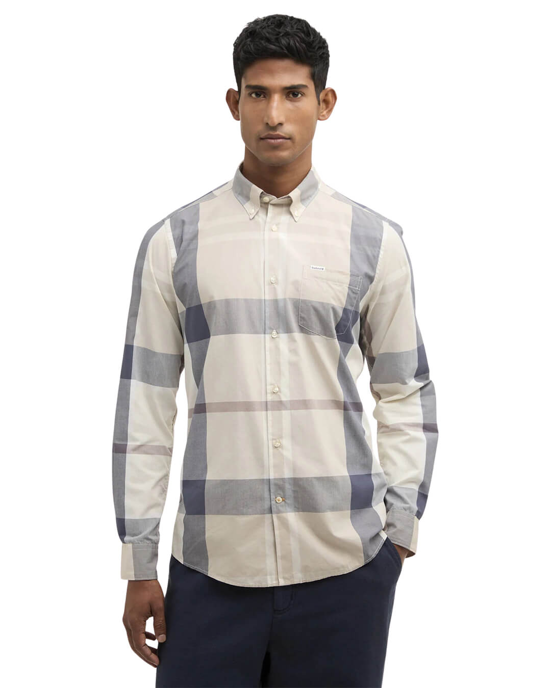 Barbour Shirts Barbour Beige Harris Tailored Shirt Tn41 Oban Mist Tartan