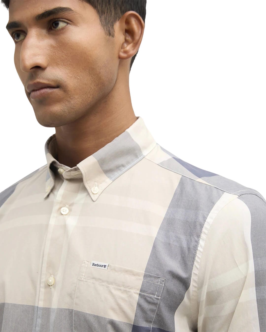 Barbour Shirts Barbour Beige Harris Tailored Shirt Tn41 Oban Mist Tartan