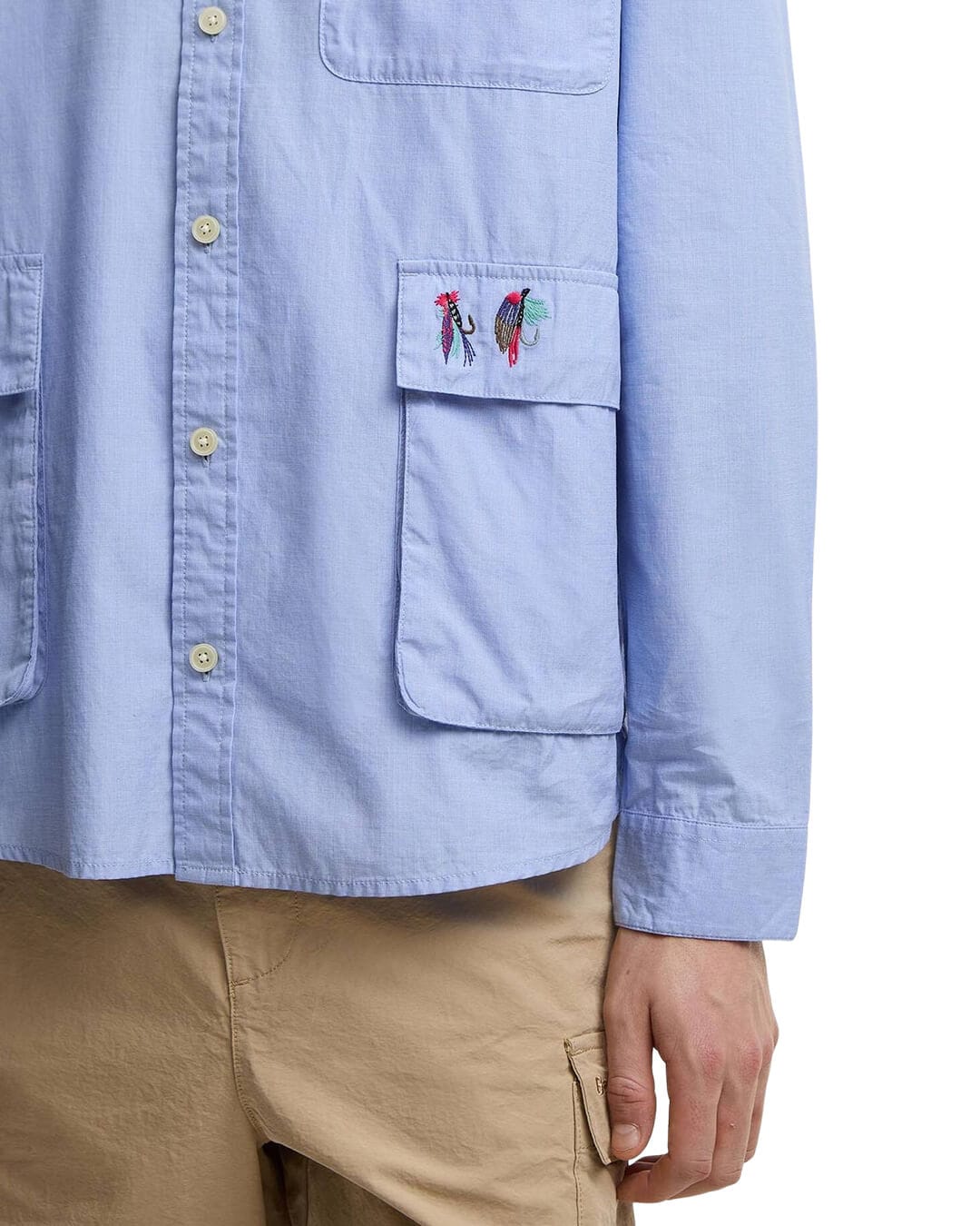 Barbour Shirts Barbour Blue Ba X Paul Smith Swale Shi Bl54 Mid Blue