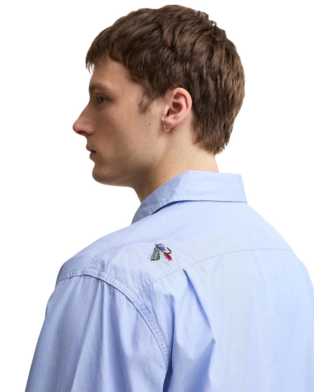 Barbour Shirts Barbour Blue Ba X Paul Smith Swale Shi Bl54 Mid Blue