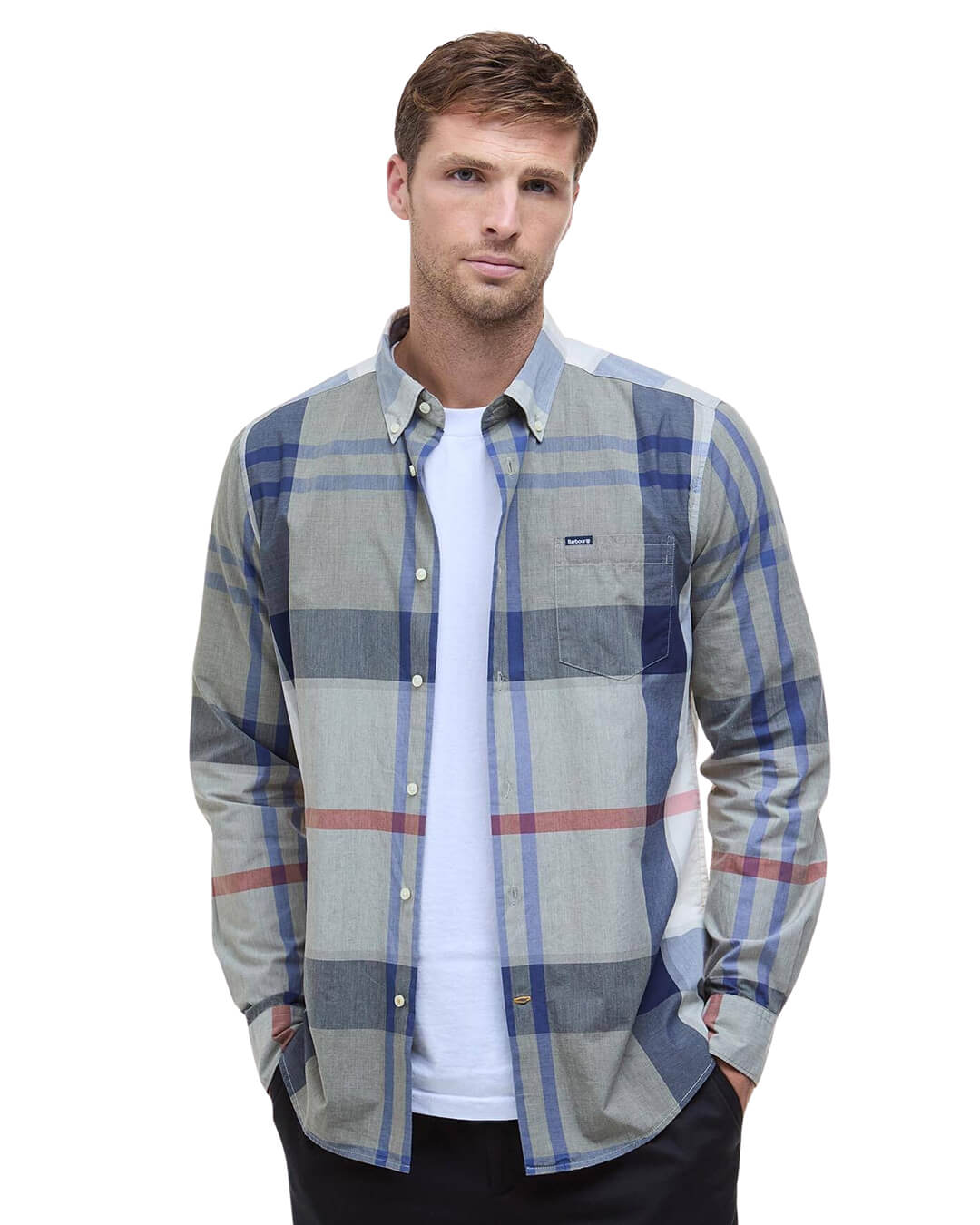 Barbour Shirts Barbour Blue Harris Tailored Shirt Bleached P Tn40