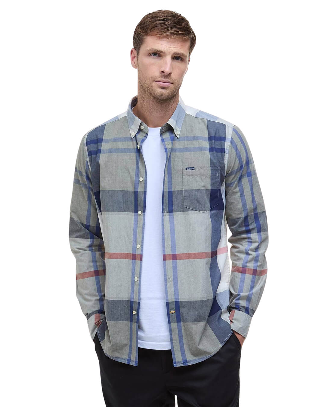 Barbour Shirts Barbour Blue Harris Tailored Shirt Bleached P Tn40