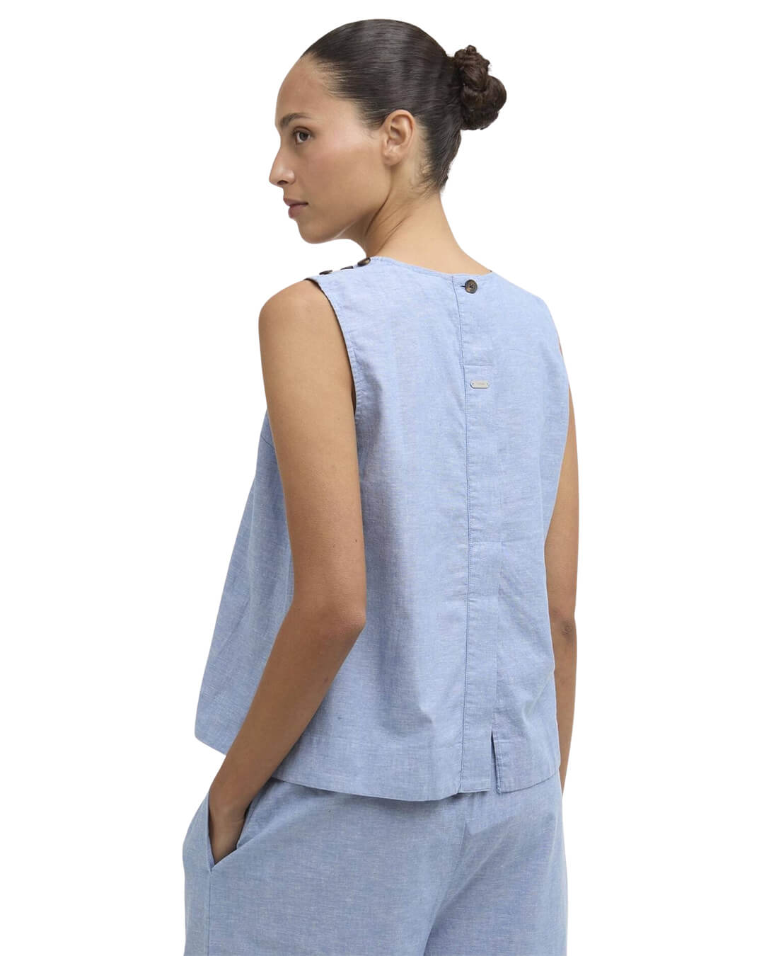 Barbour Shirts Barbour Blue Josie Top Bl39 Light Chambray