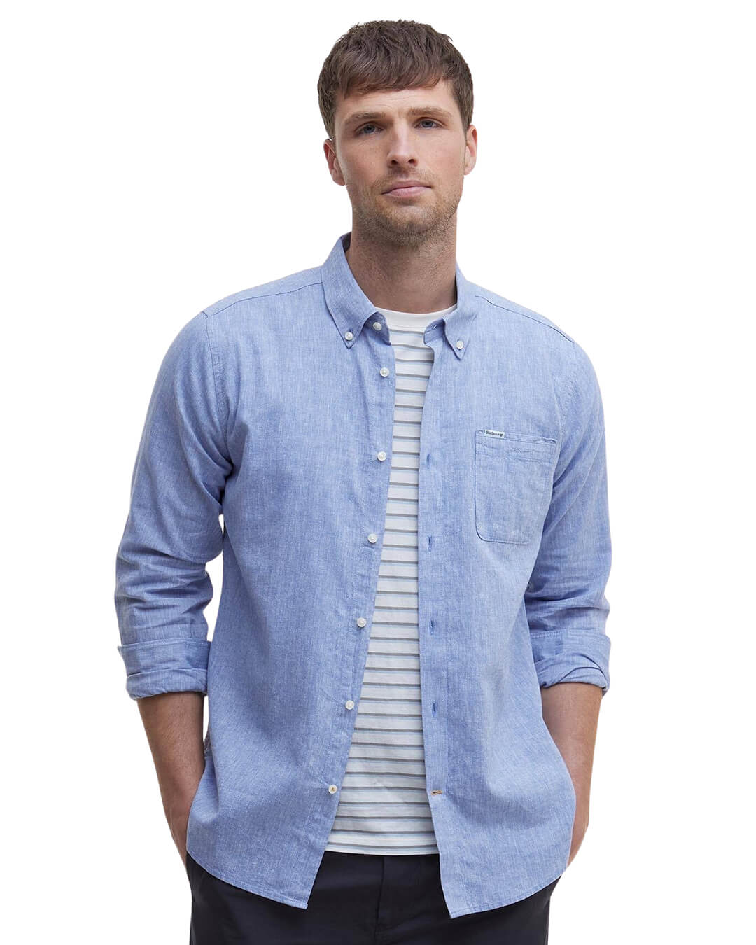 Barbour Shirts Barbour Blue Nelson Tailored Shirt