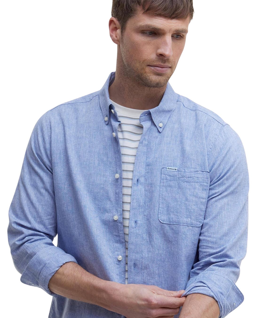 Barbour Shirts Barbour Blue Nelson Tailored Shirt