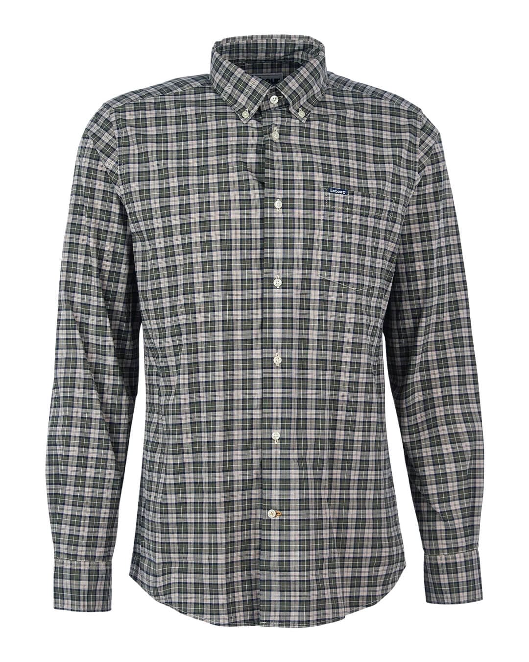 Barbour Shirts Barbour Lomond Green Tailored Shirt