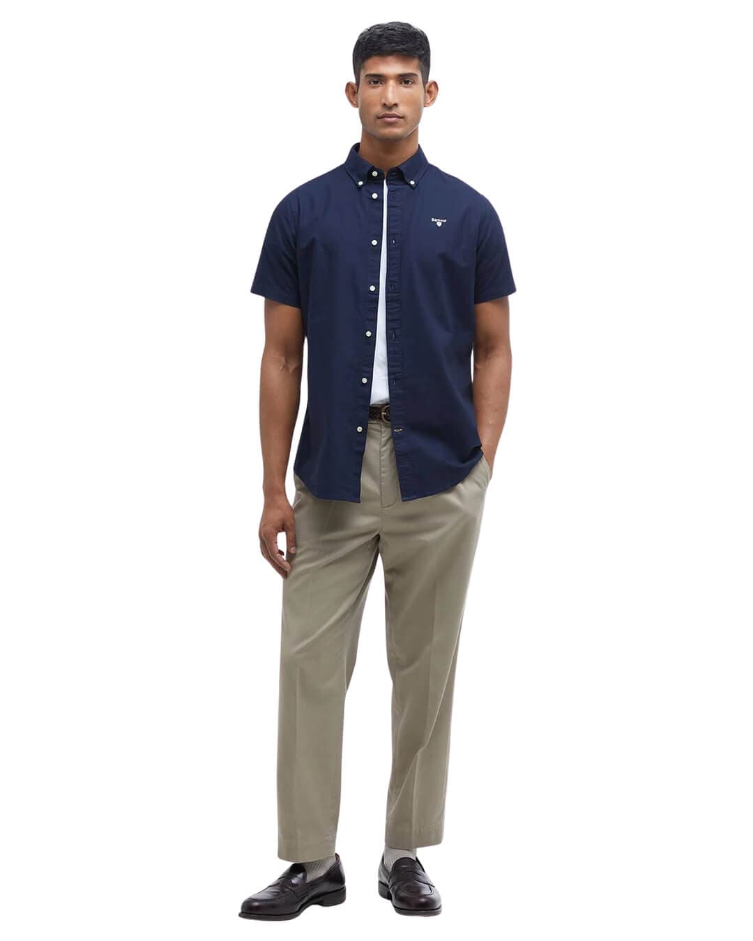 Barbour Shirts Barbour Navy Oxtown S/S Tailored Shirt