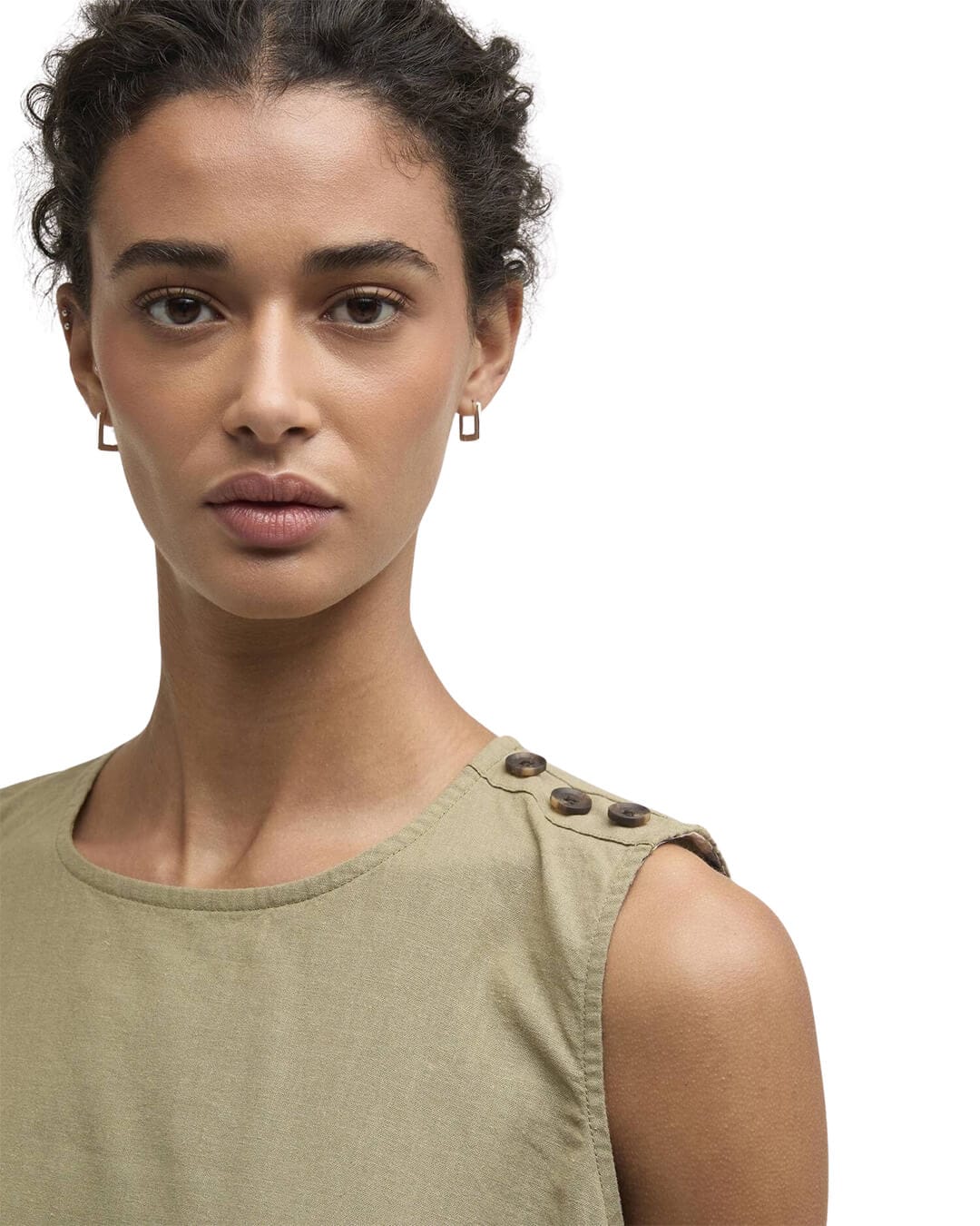 Barbour Shirts Barbour Olive Josie Top Gn26 Bleached Olive