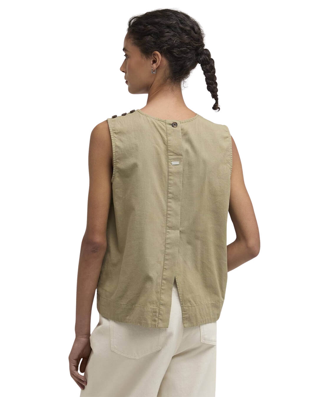 Barbour Shirts Barbour Olive Josie Top Gn26 Bleached Olive