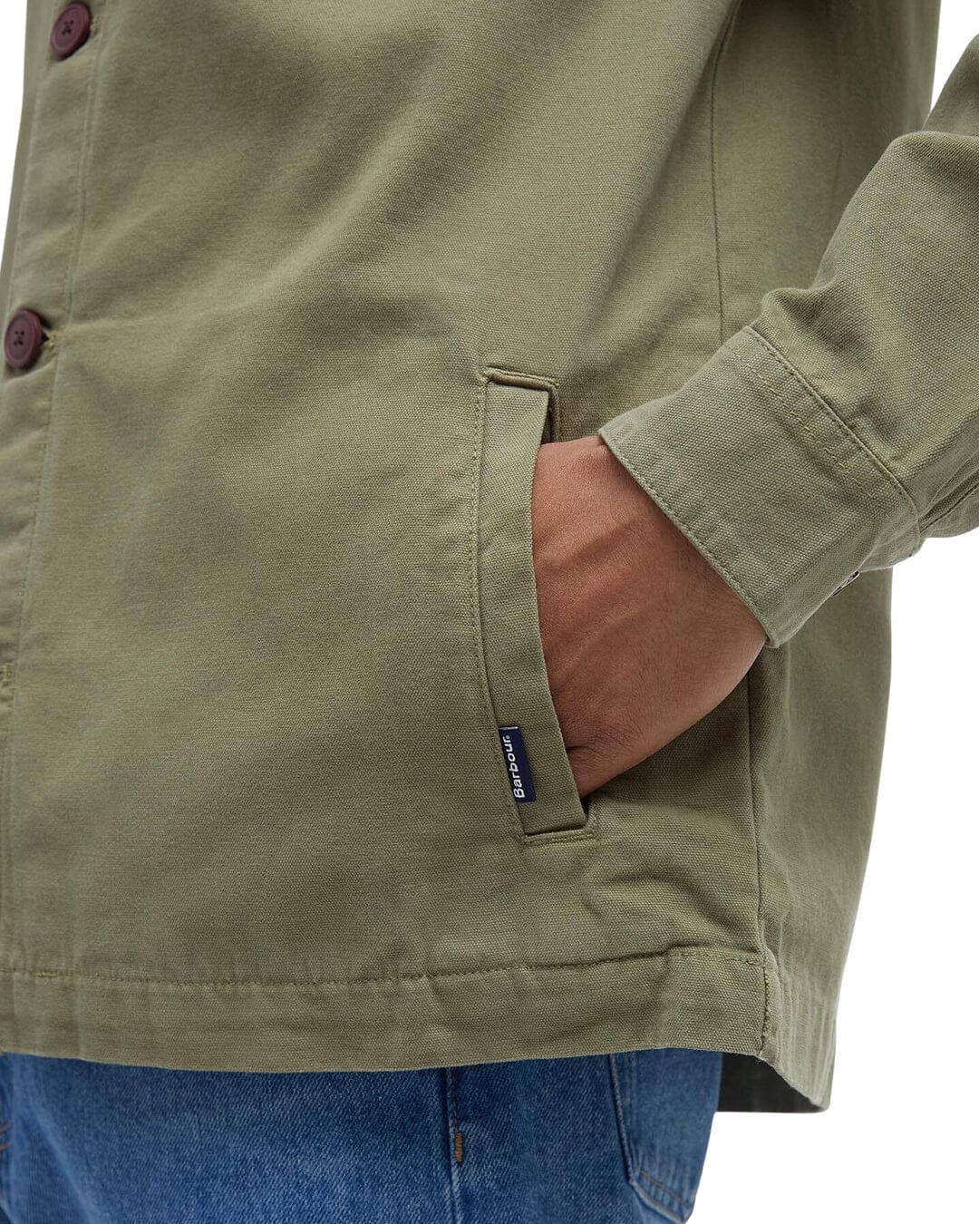 Barbour Shirts Barbour Olive Washed Overshirt