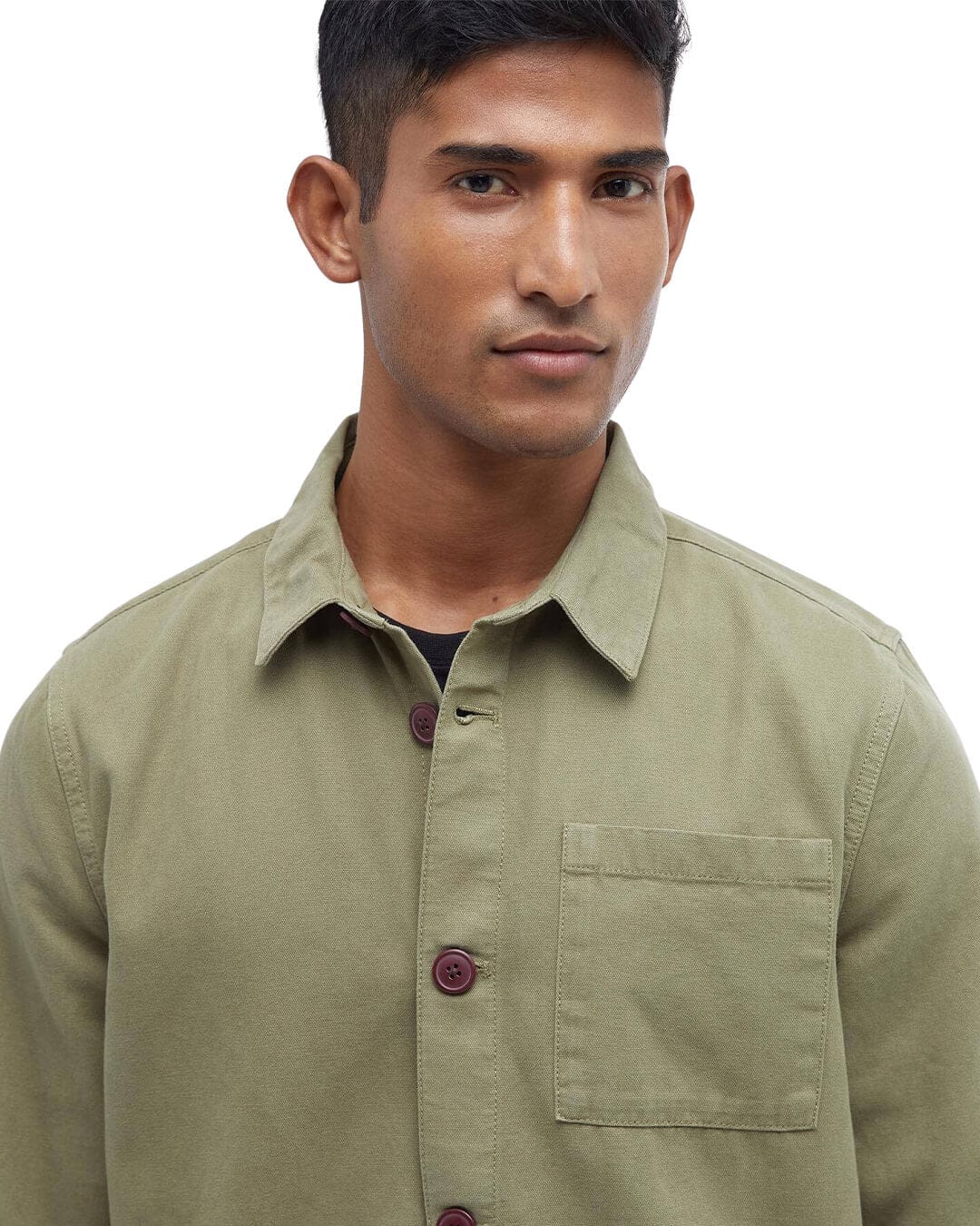 Barbour Shirts Barbour Olive Washed Overshirt