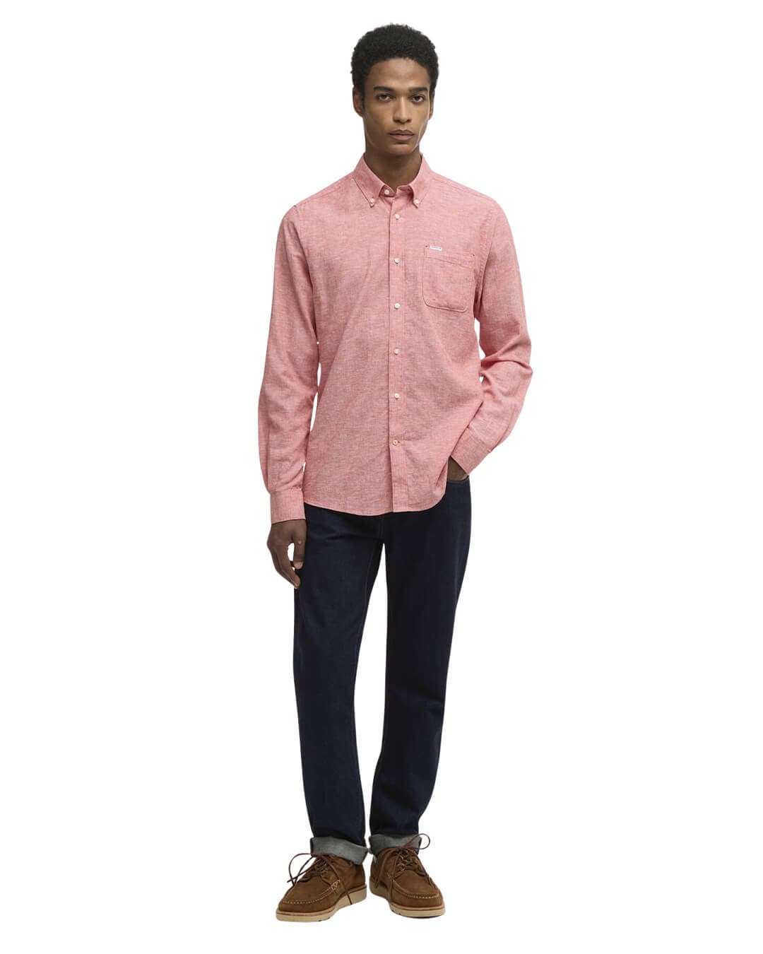 Barbour Shirts Barbour Red Nelson Tailored Shirt