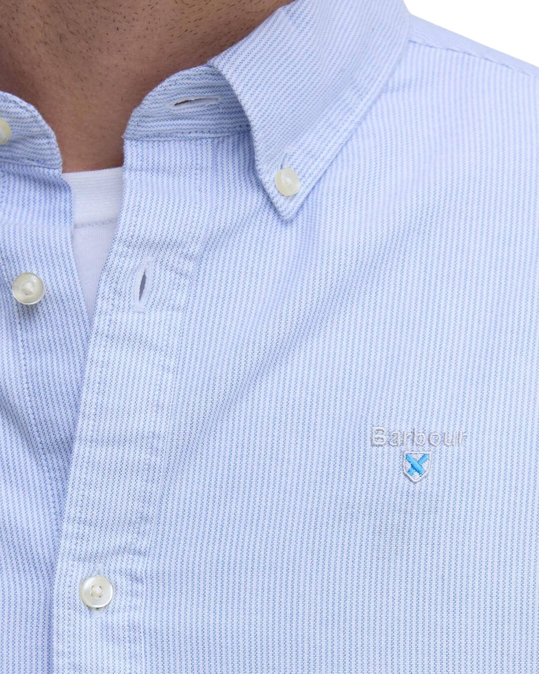 Barbour Shirts Barbour Sky Striped Oxtown Tailored Shirt