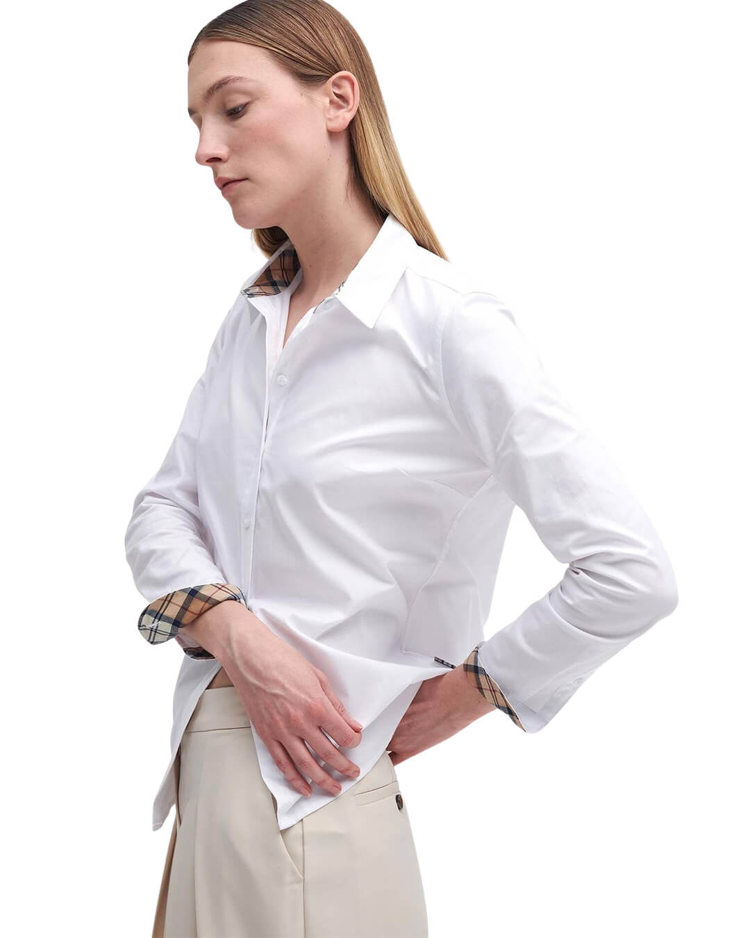 Barbour Shirts Barbour White Derwent Shirt Wh33 White Hessian Tartan