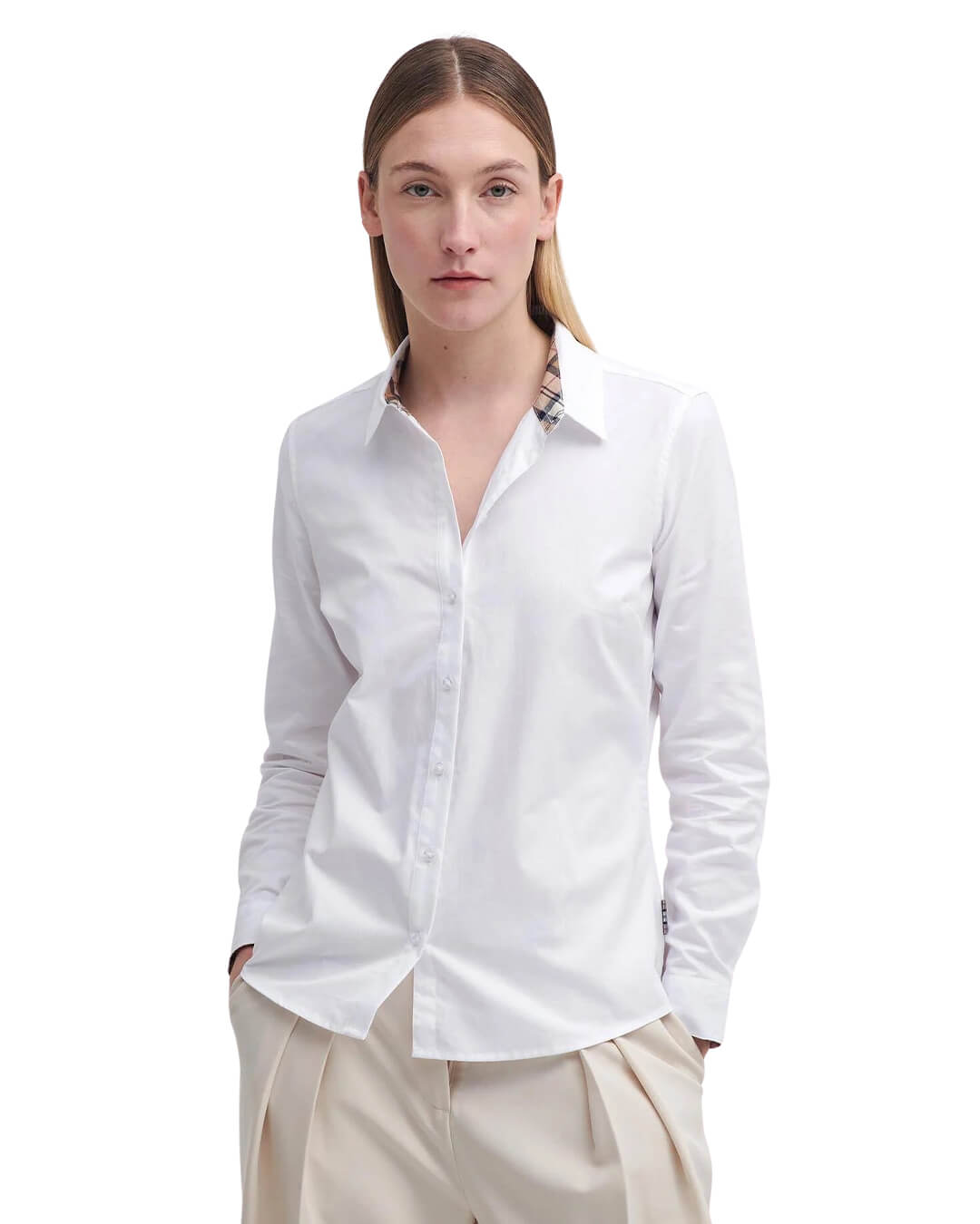 Barbour Shirts Barbour White Derwent Shirt Wh33 White Hessian Tartan