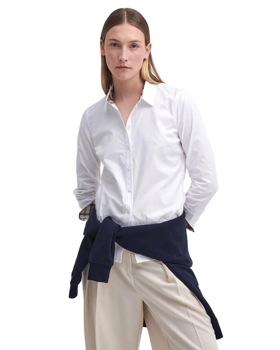 Barbour Shirts Barbour White Derwent Shirt Wh33 White Hessian Tartan
