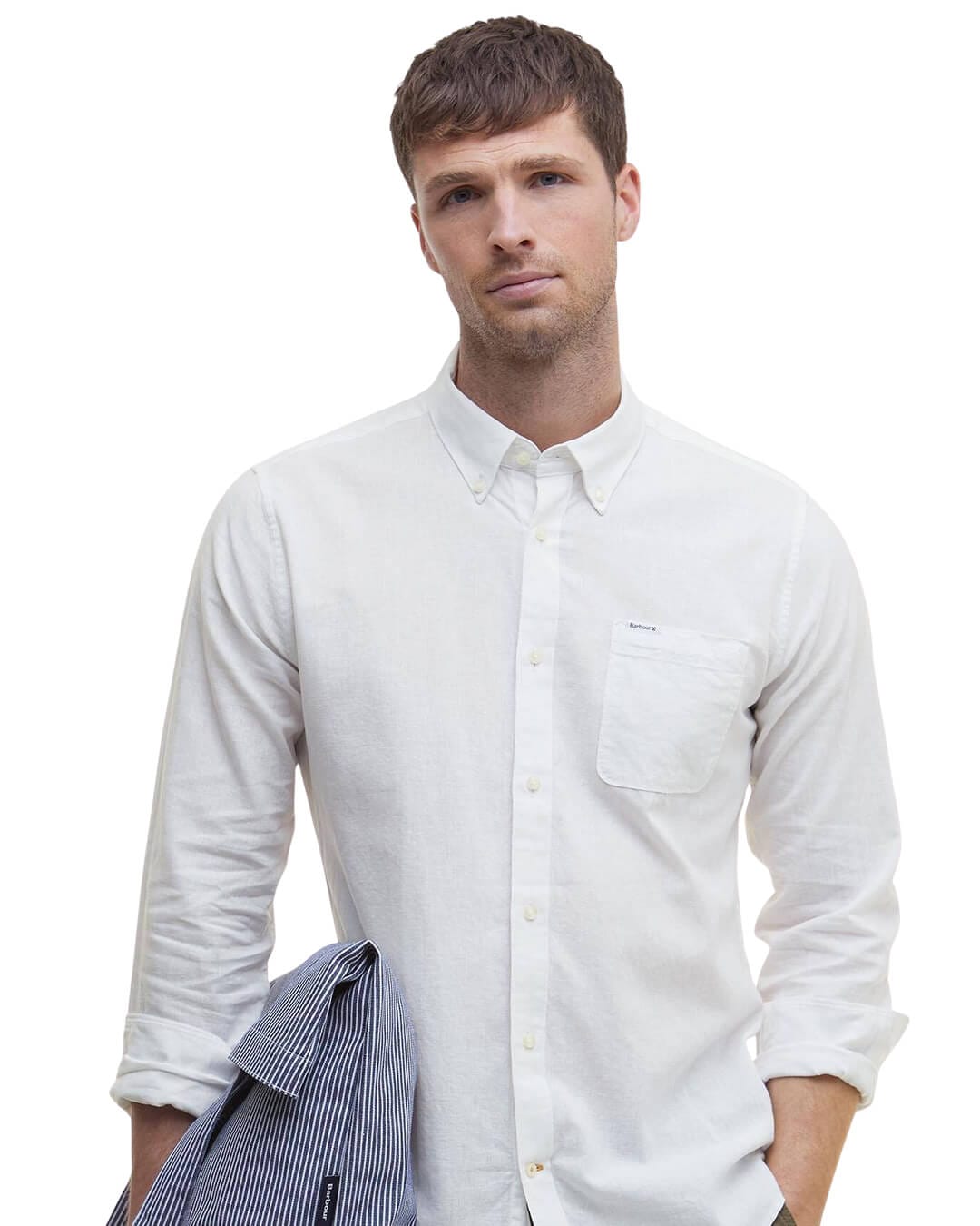 Barbour Shirts Barbour White Nelson Tailored Shirt