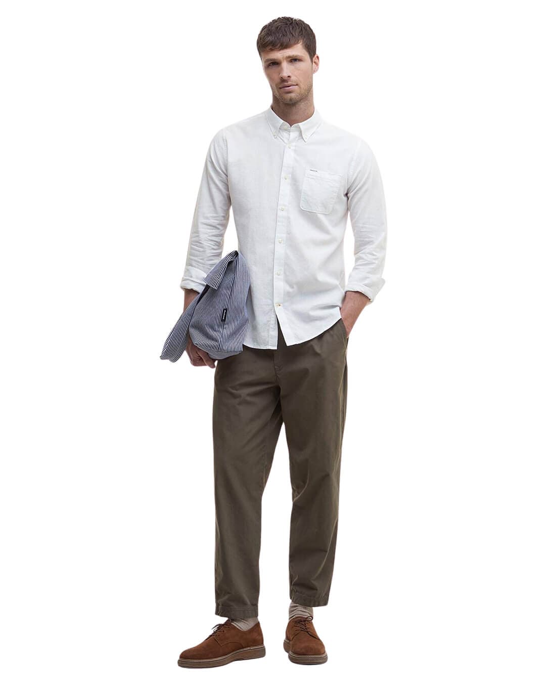 Barbour Shirts Barbour White Nelson Tailored Shirt