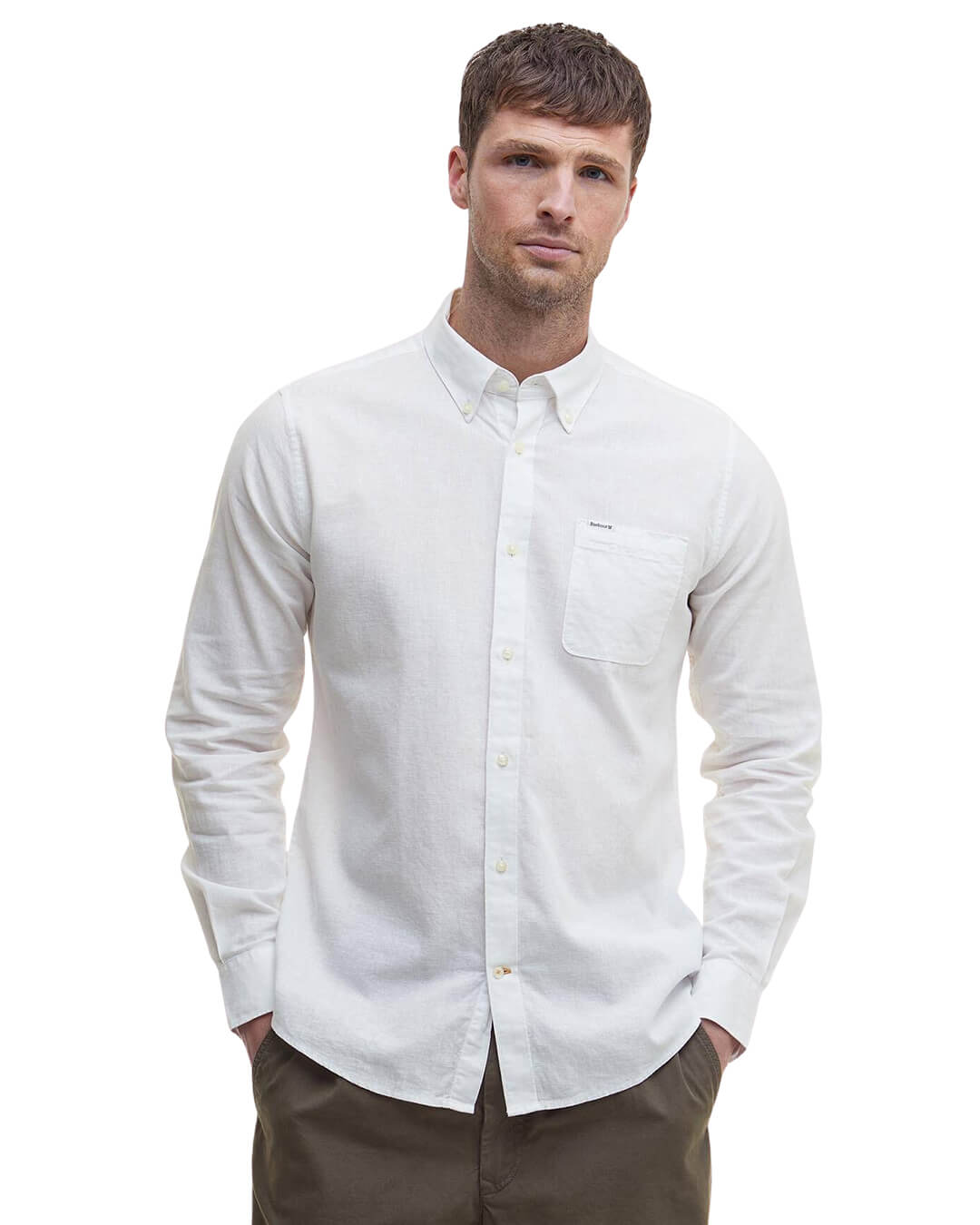Barbour Shirts Barbour White Nelson Tailored Shirt
