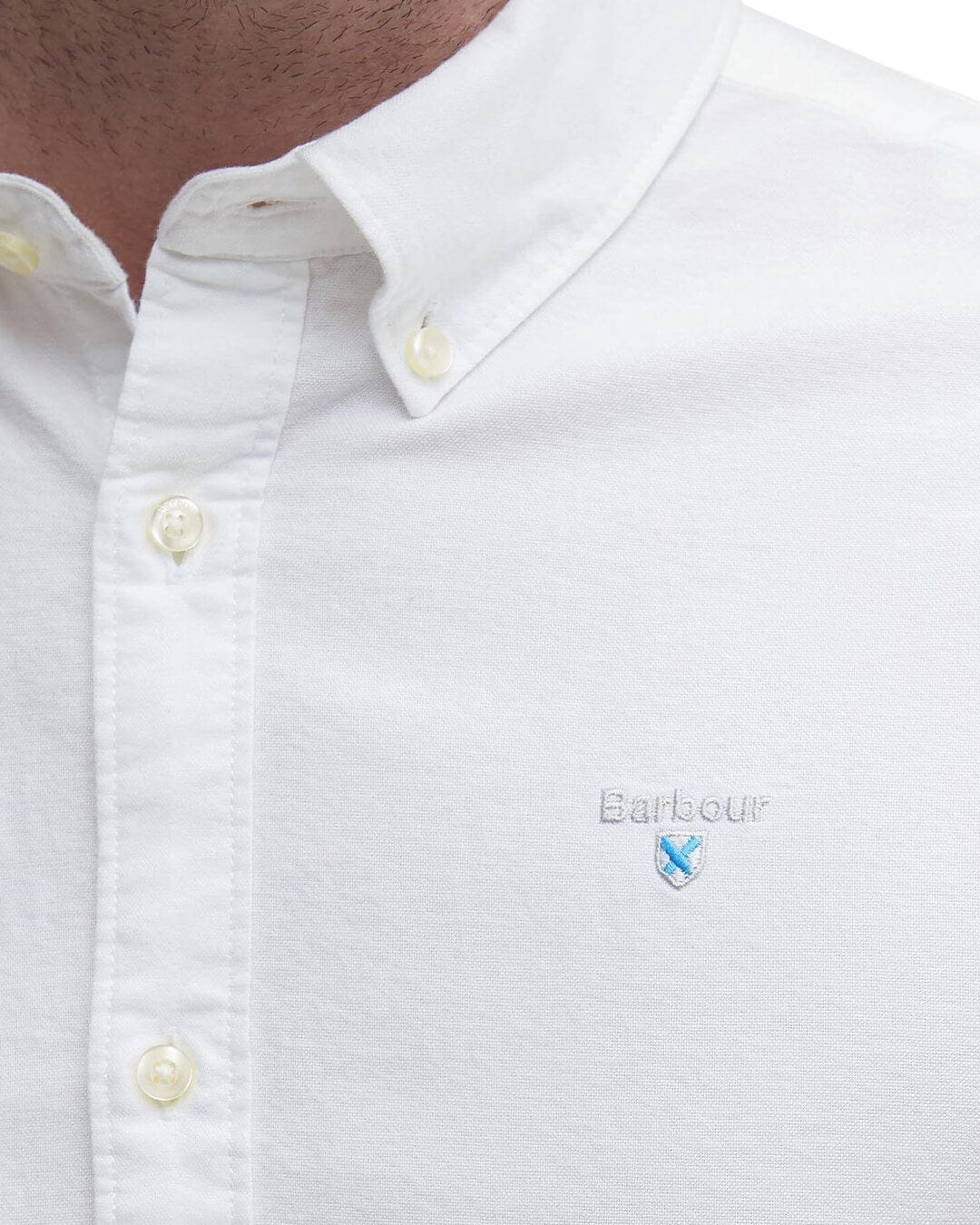 Barbour Shirts Barbour White Oxtown S/S Tailored Shirt