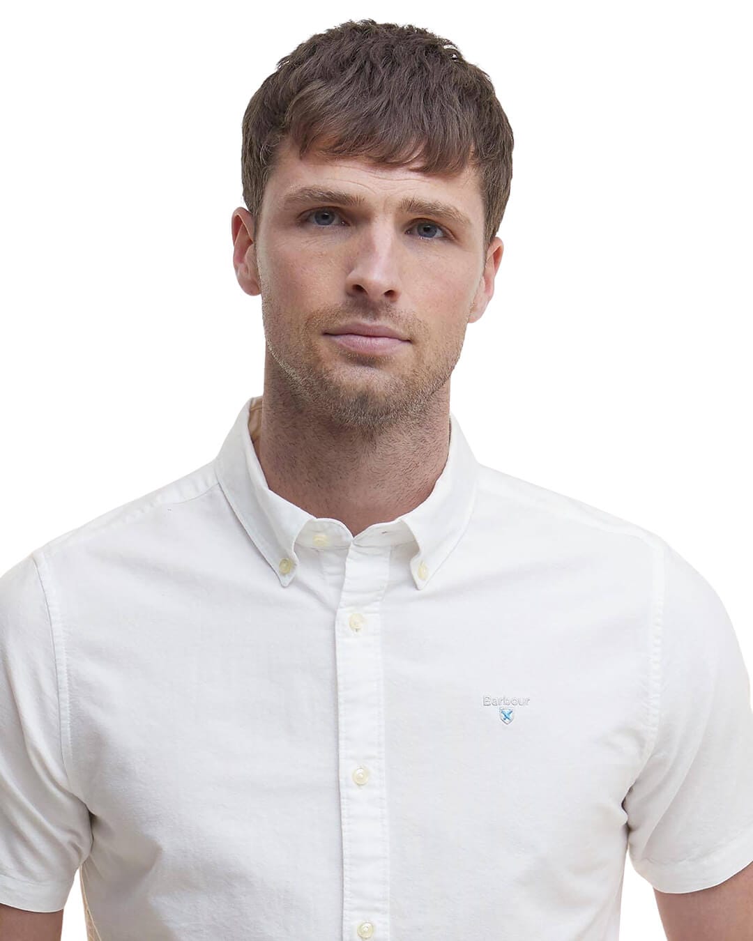 Barbour Shirts Barbour White Oxtown S/S Tailored Shirt