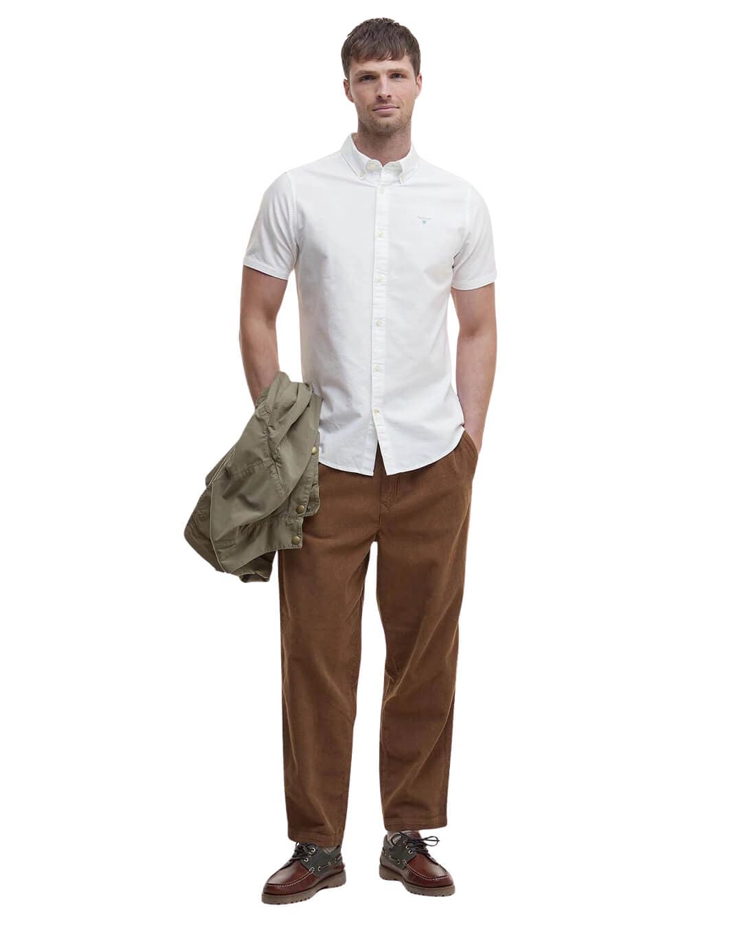 Barbour Shirts Barbour White Oxtown S/S Tailored Shirt