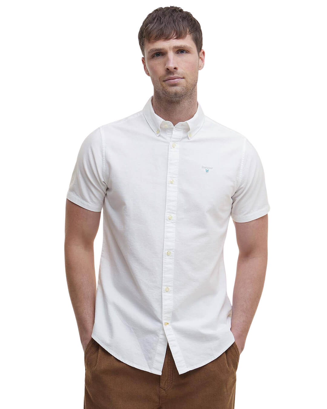 Barbour Shirts Barbour White Oxtown S/S Tailored Shirt