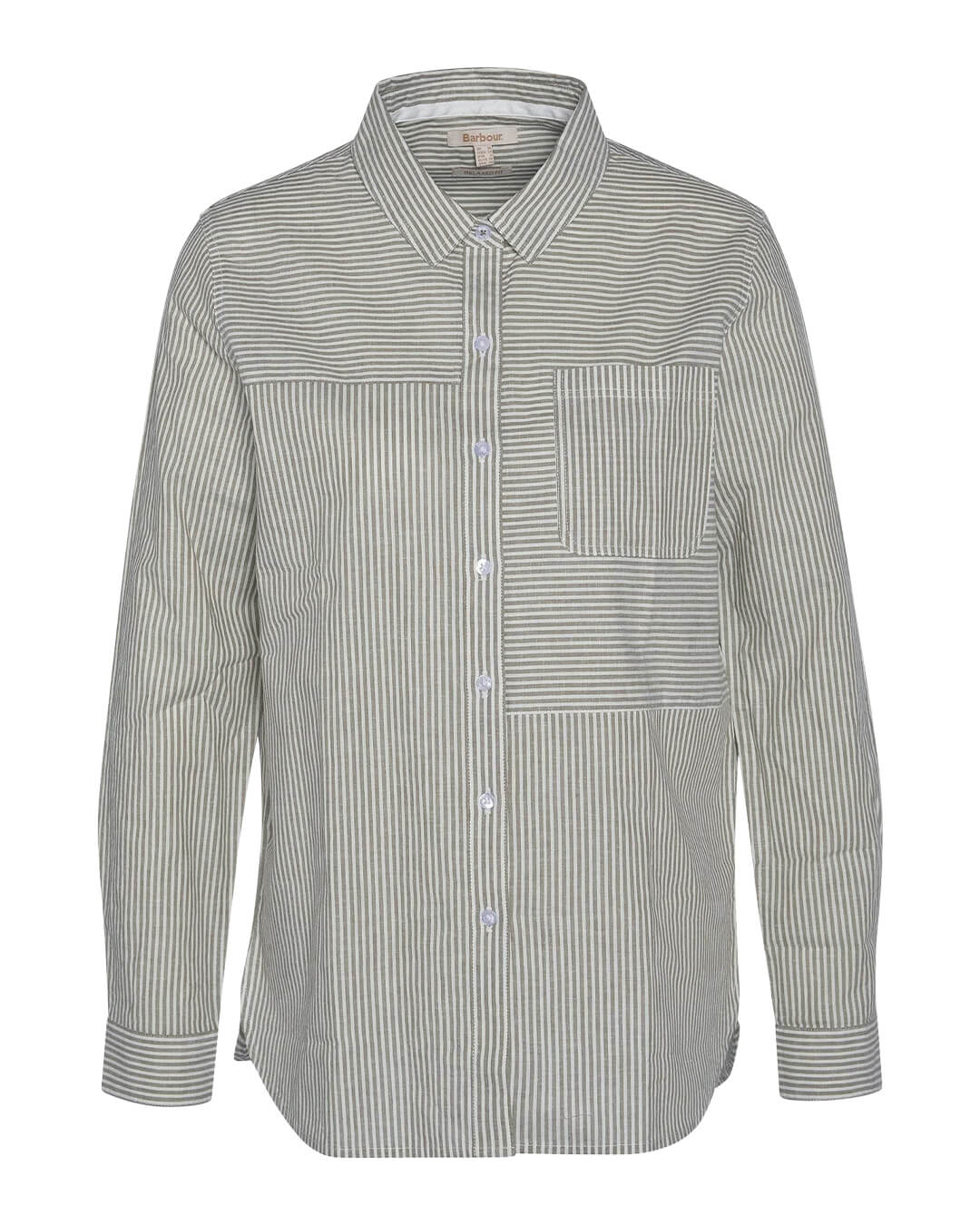 Barbour Shirts BEACHFRONT SHIRT GN74 DUSKY GREEN STRIPE Green