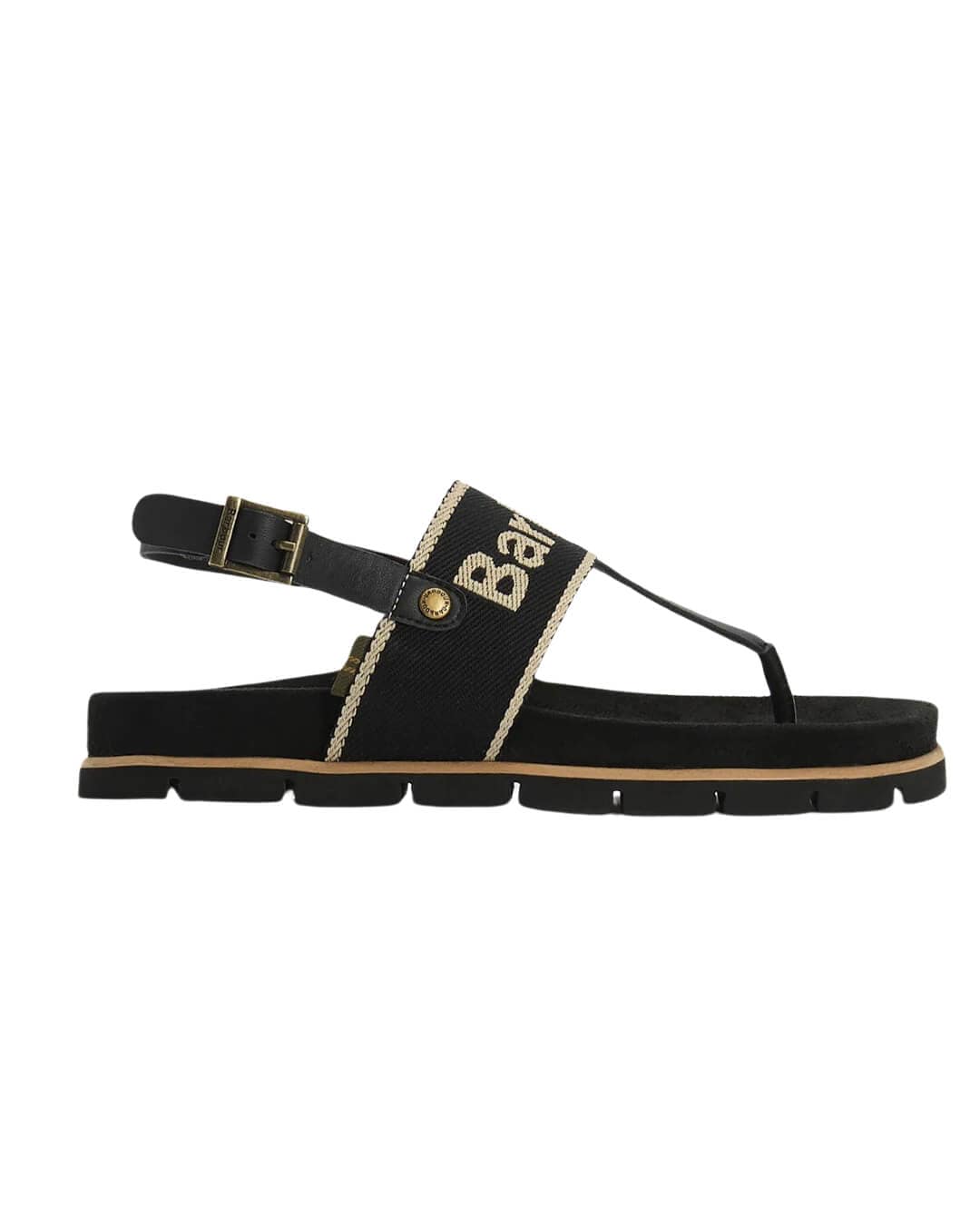 Barbour Shoes Barbour Black Lumley Sandal