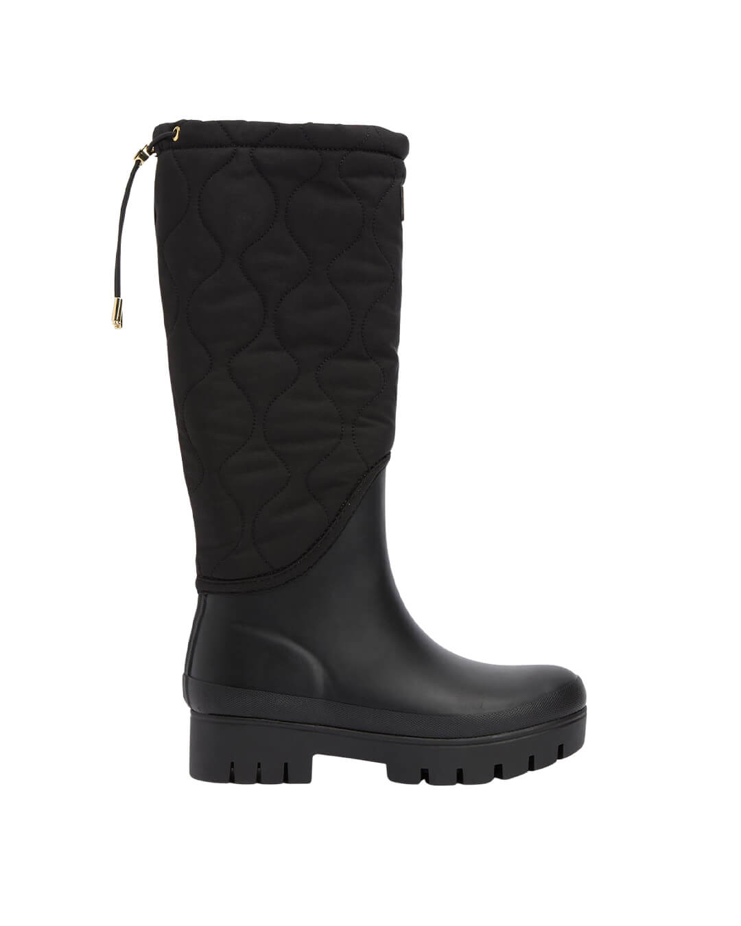 Barbour Shoes Barbour MARNIE QUILT TALL WELLY BK11 BLACK