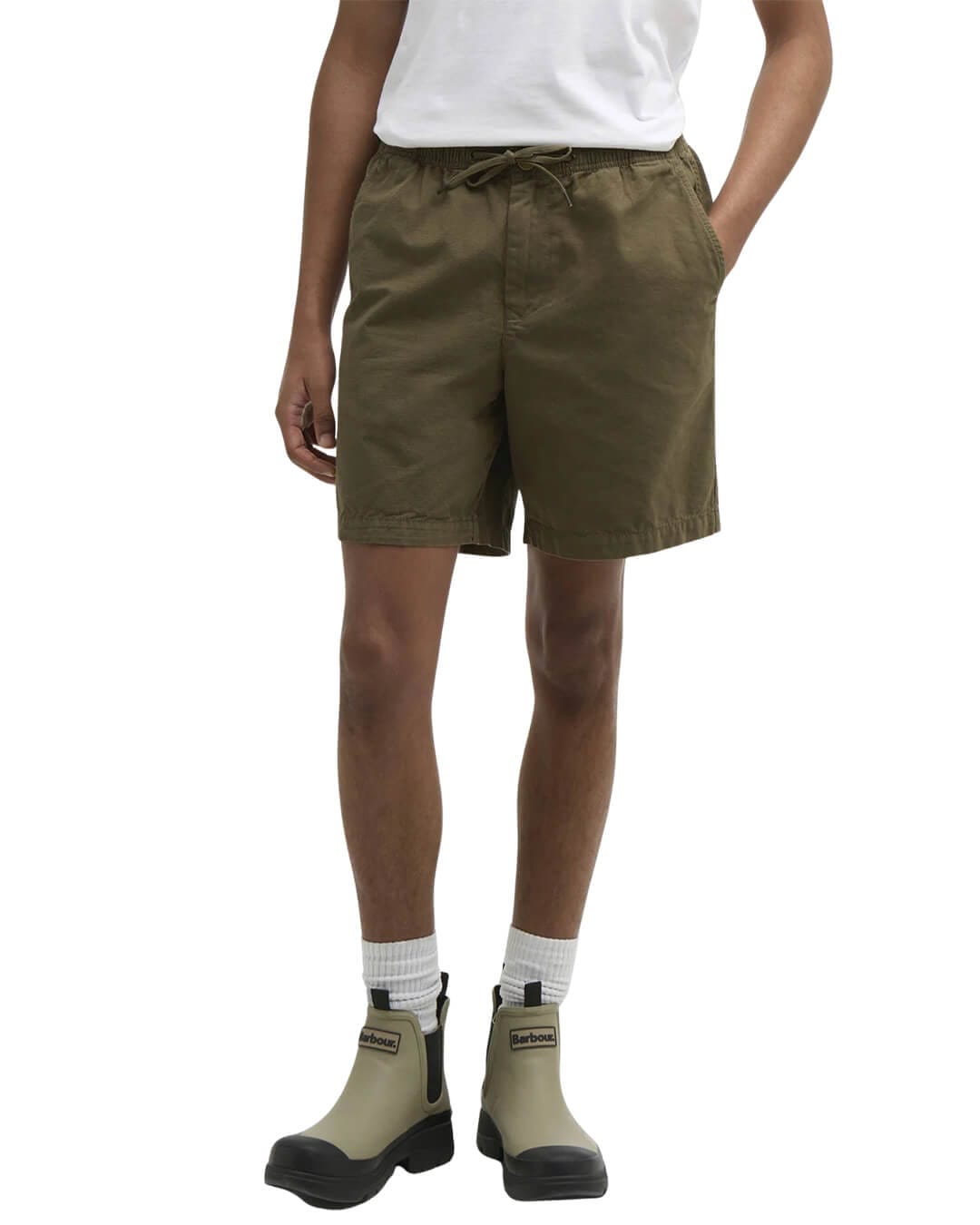 Barbour Shorts Barbour Green Declan Patch Short Gn61 Ivy Green