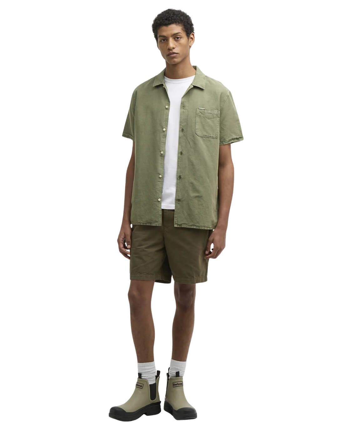 Barbour Shorts Barbour Green Declan Patch Short Gn61 Ivy Green